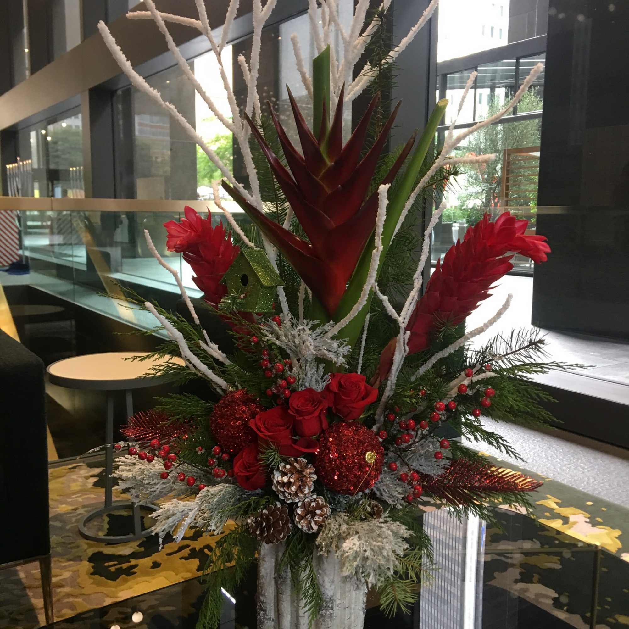 This amazing Xmas design was created with fresh
Cedar and Christmas pine collectionred