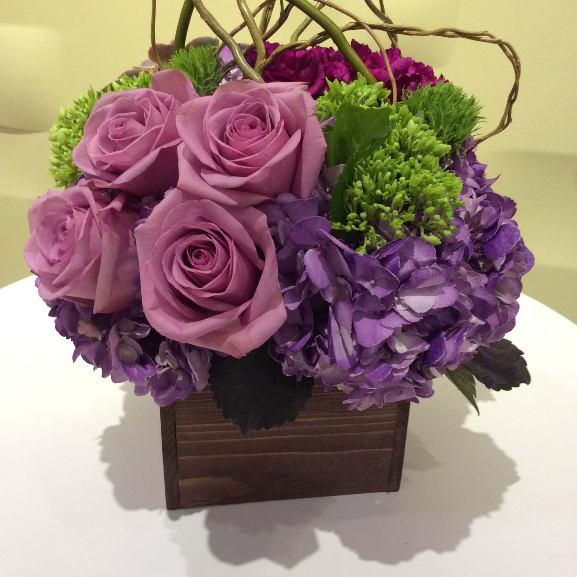 Curly willow never looked so good as it does in this arrangement