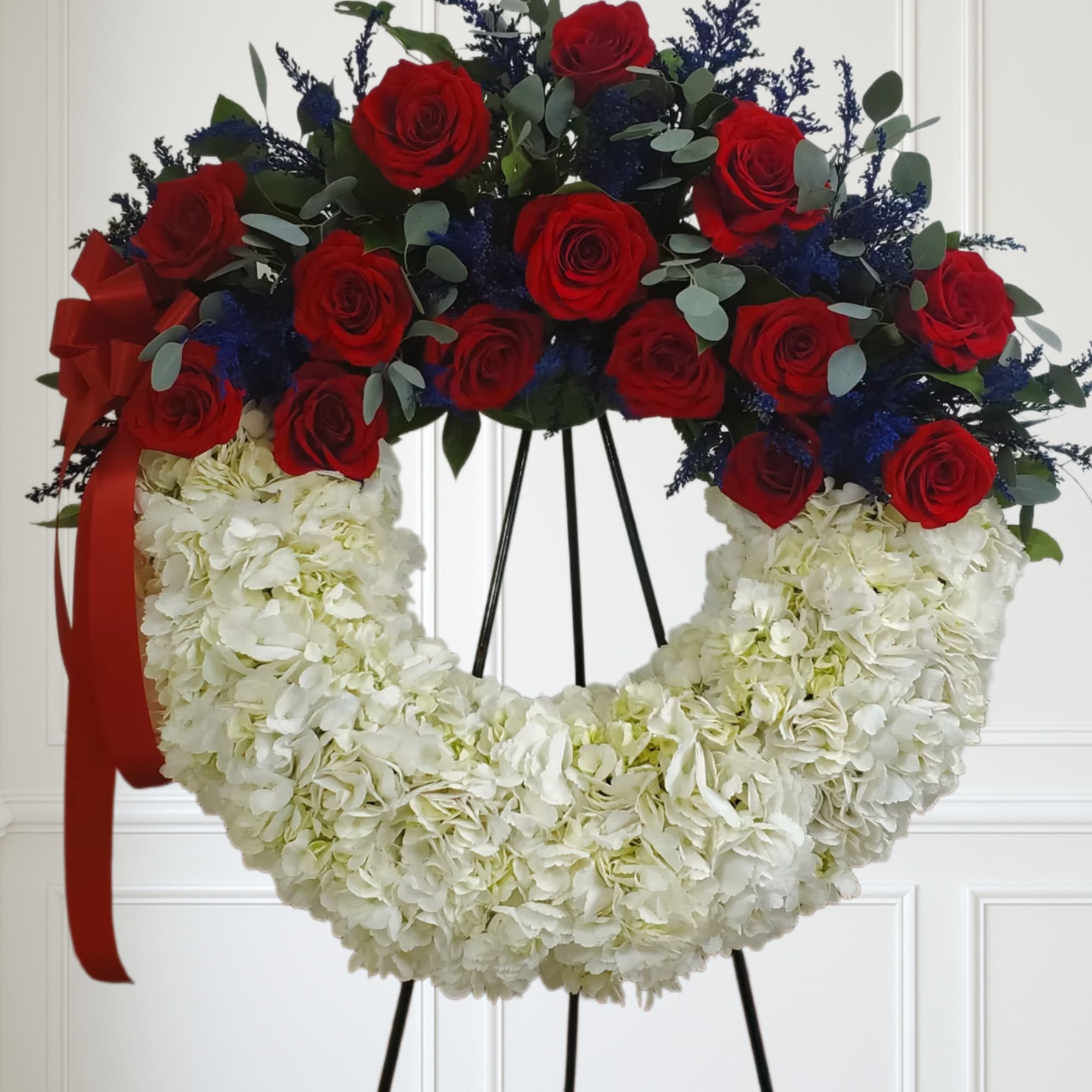 A perfect way to honor their beliefs and actions, this red, white