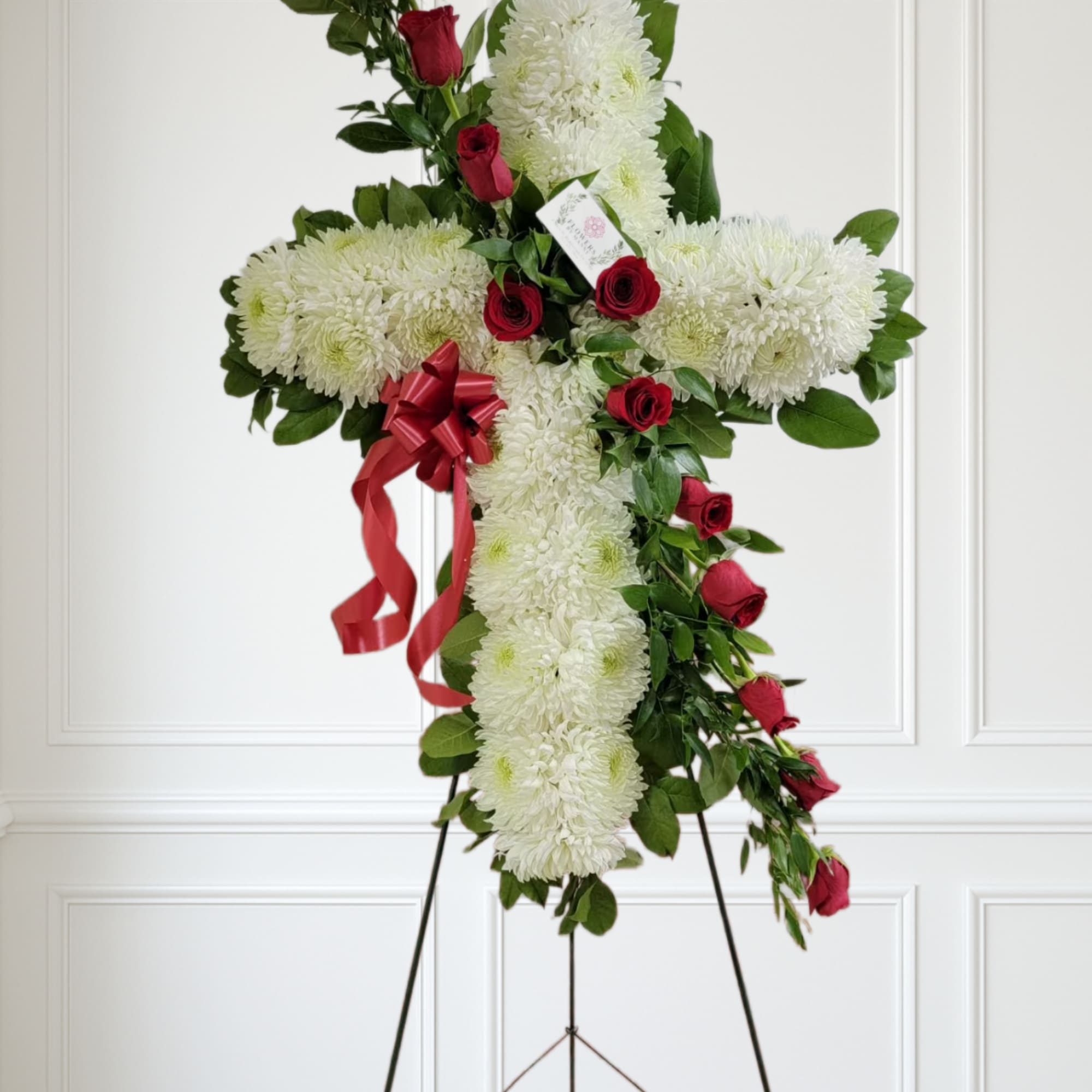 White and red flowers