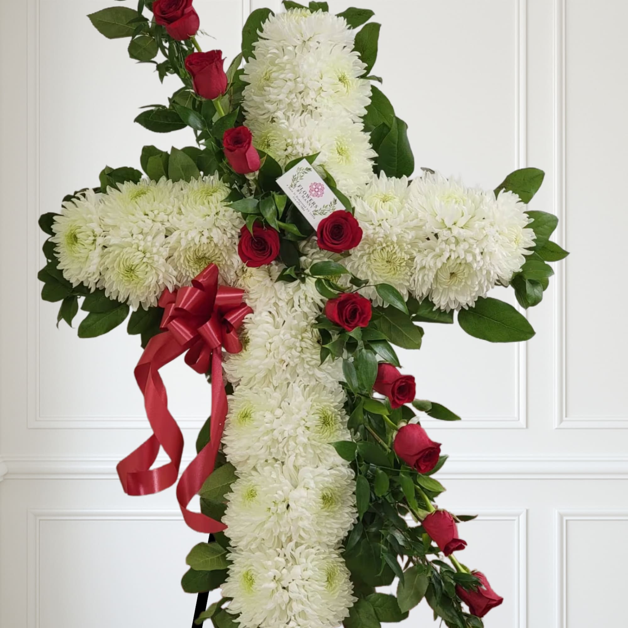 White and red flowers