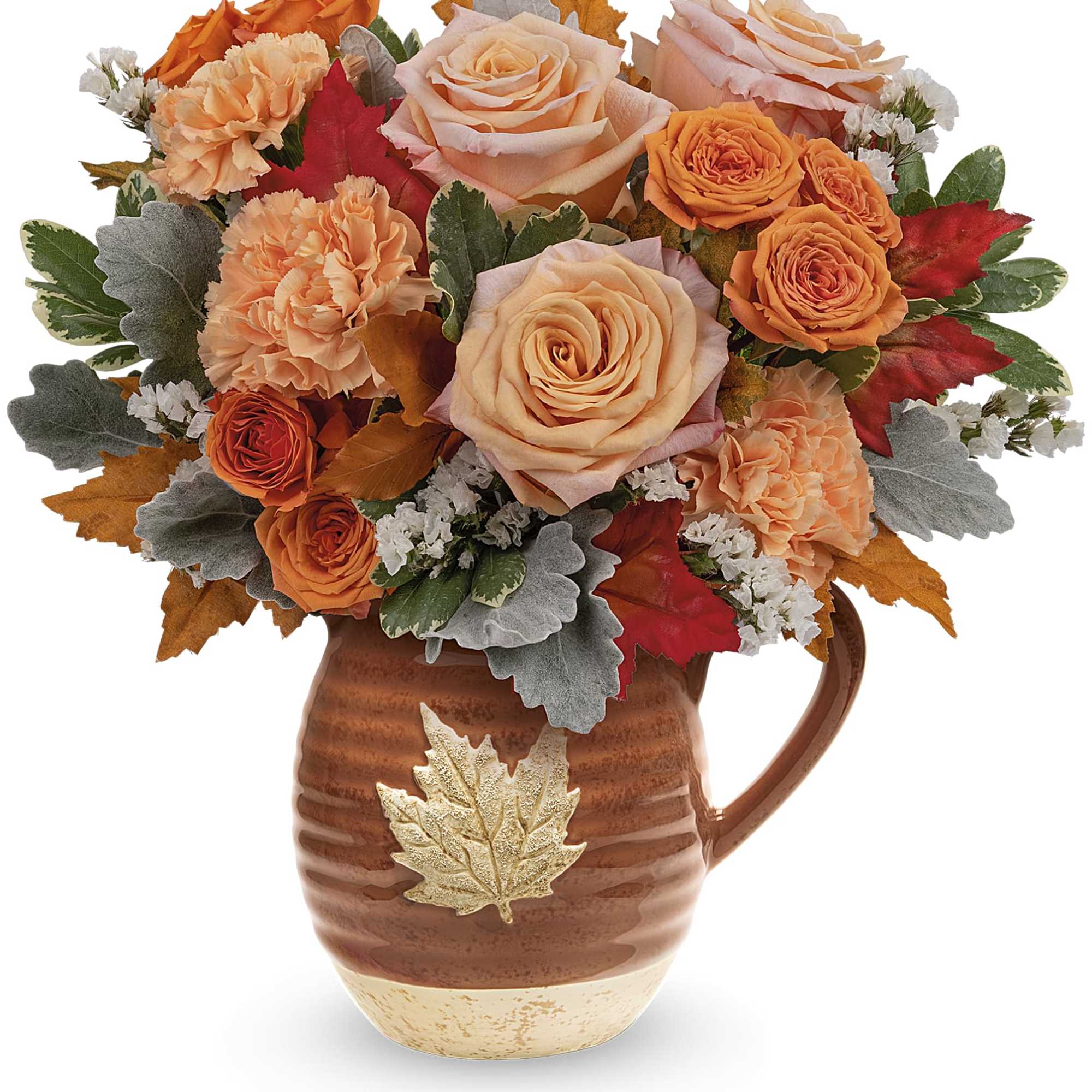 Nothing says fall quite like this bountiful bouquet of autumnal roses in