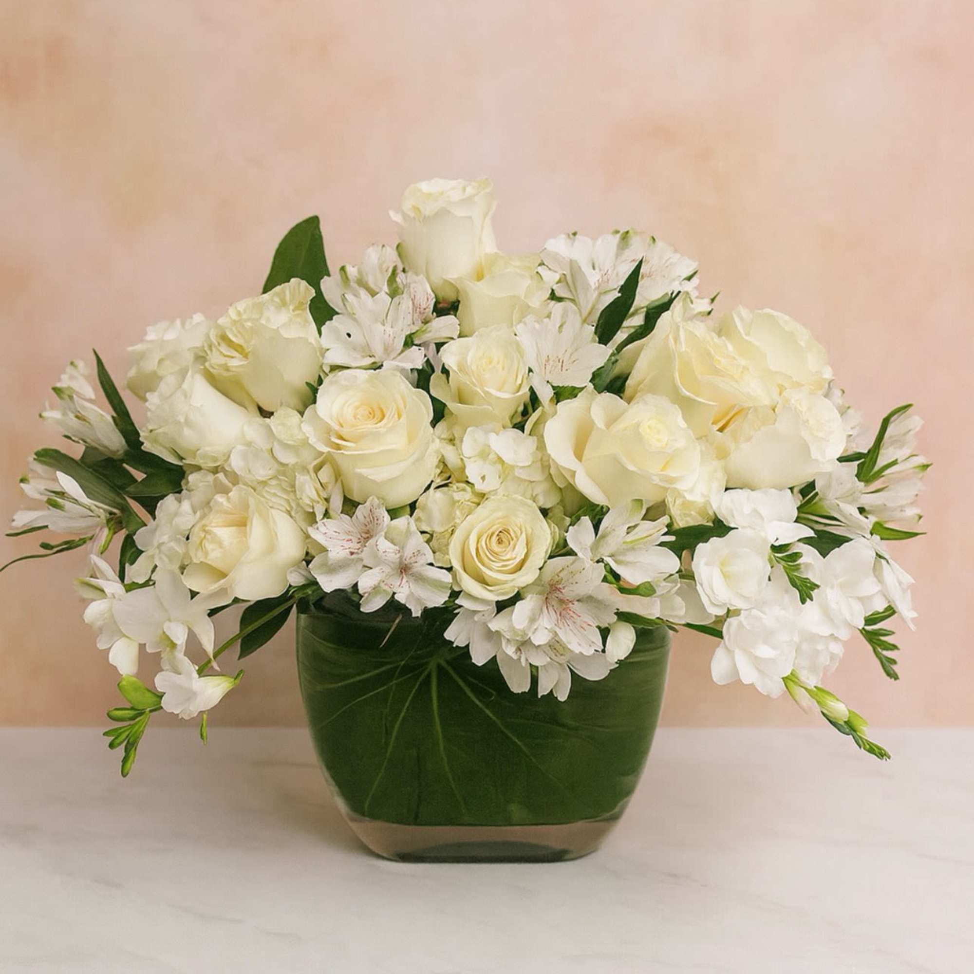 This timeless arrangement is great for expressing love, gratitude, or sympathy