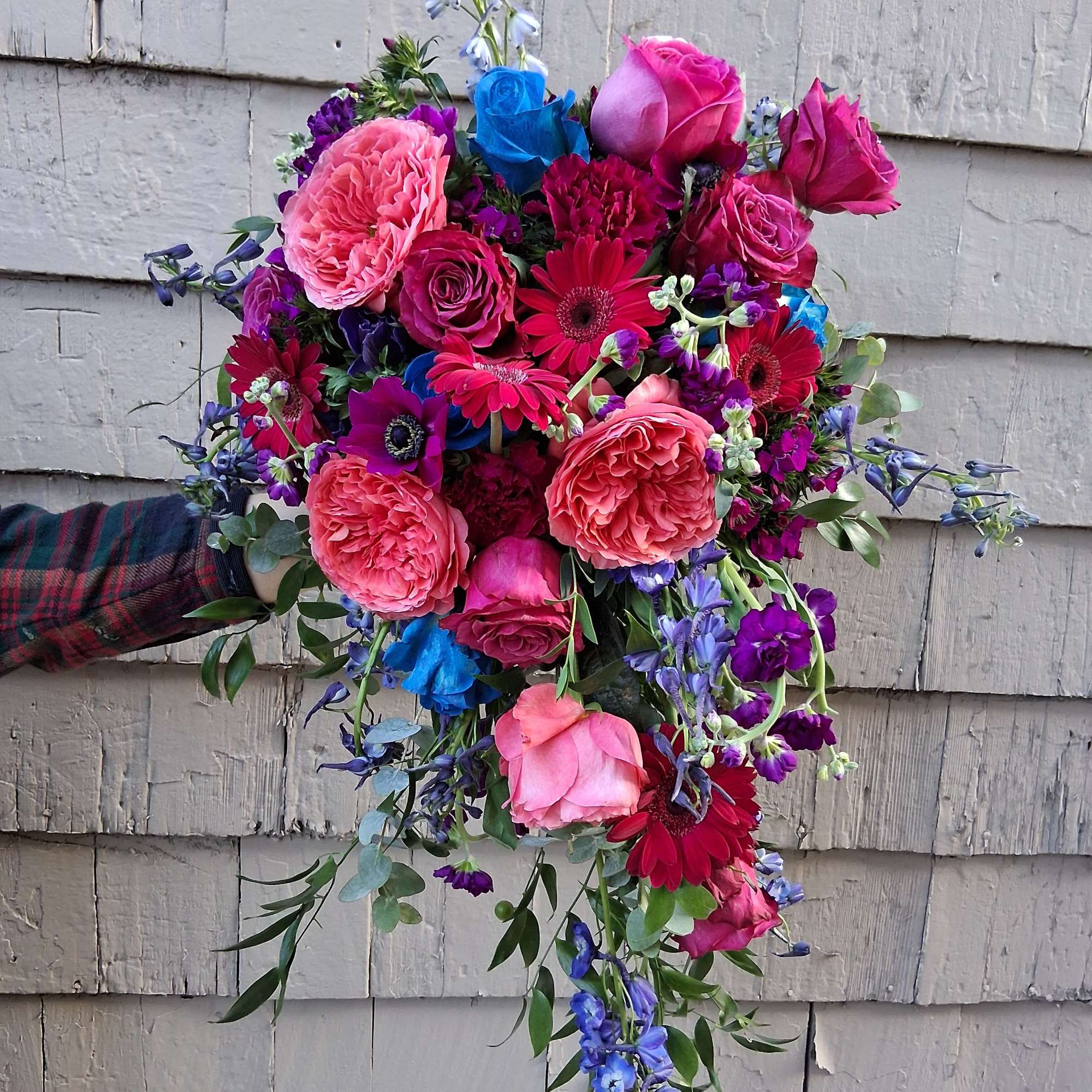 Bright and beautiful Juels colors of hot pink, burgundy and dark blue