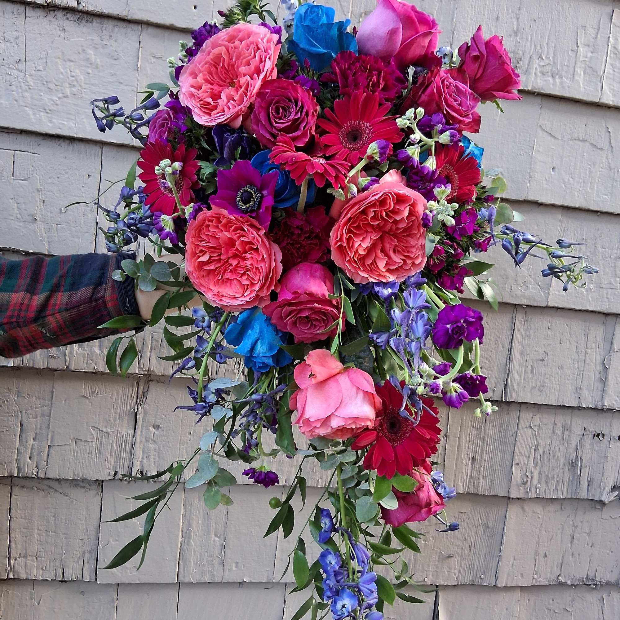 Bright and beautiful Juels colors of hot pink, burgundy and dark blue