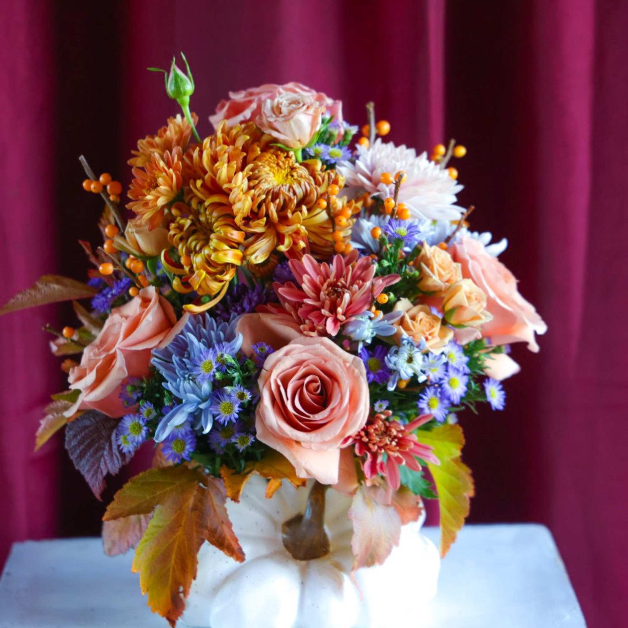 

Custom, one of a kind floral arrangements by floral artist Stacy Leafsong.

Photos