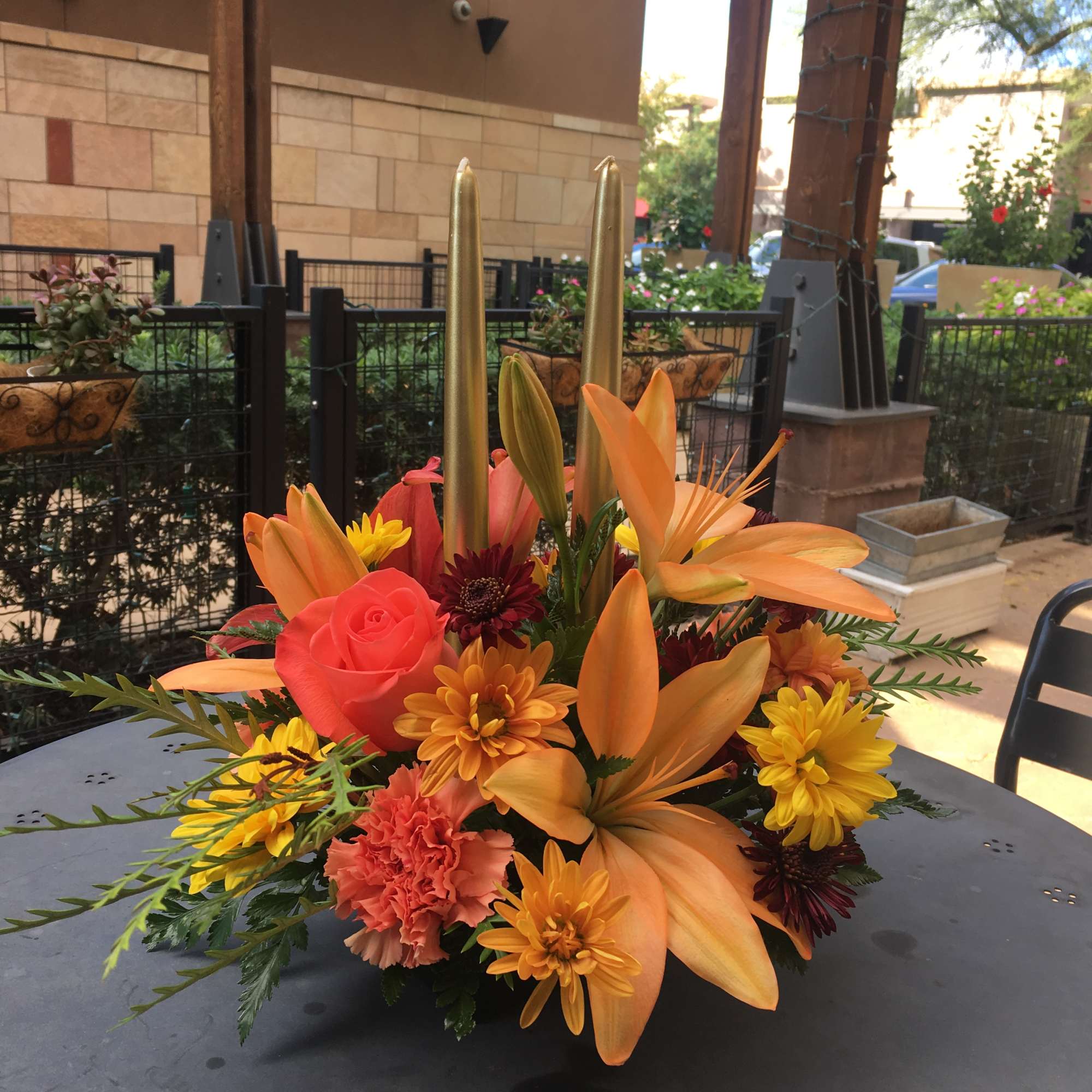 Let this stunning Floral Centerpiece grace your Thanksgiving Table or the 
Table