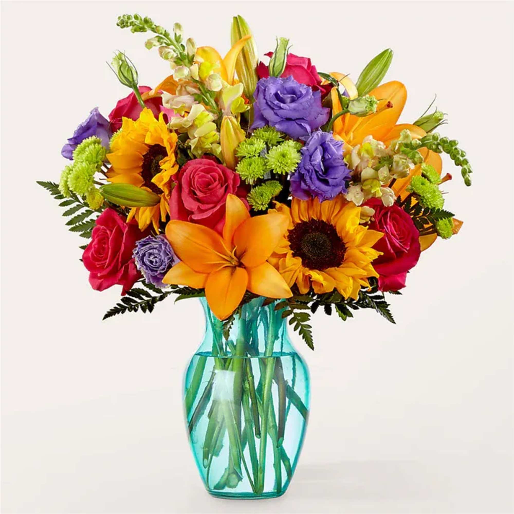 A collage of color comes to life in our Double Rainbow Bouquet