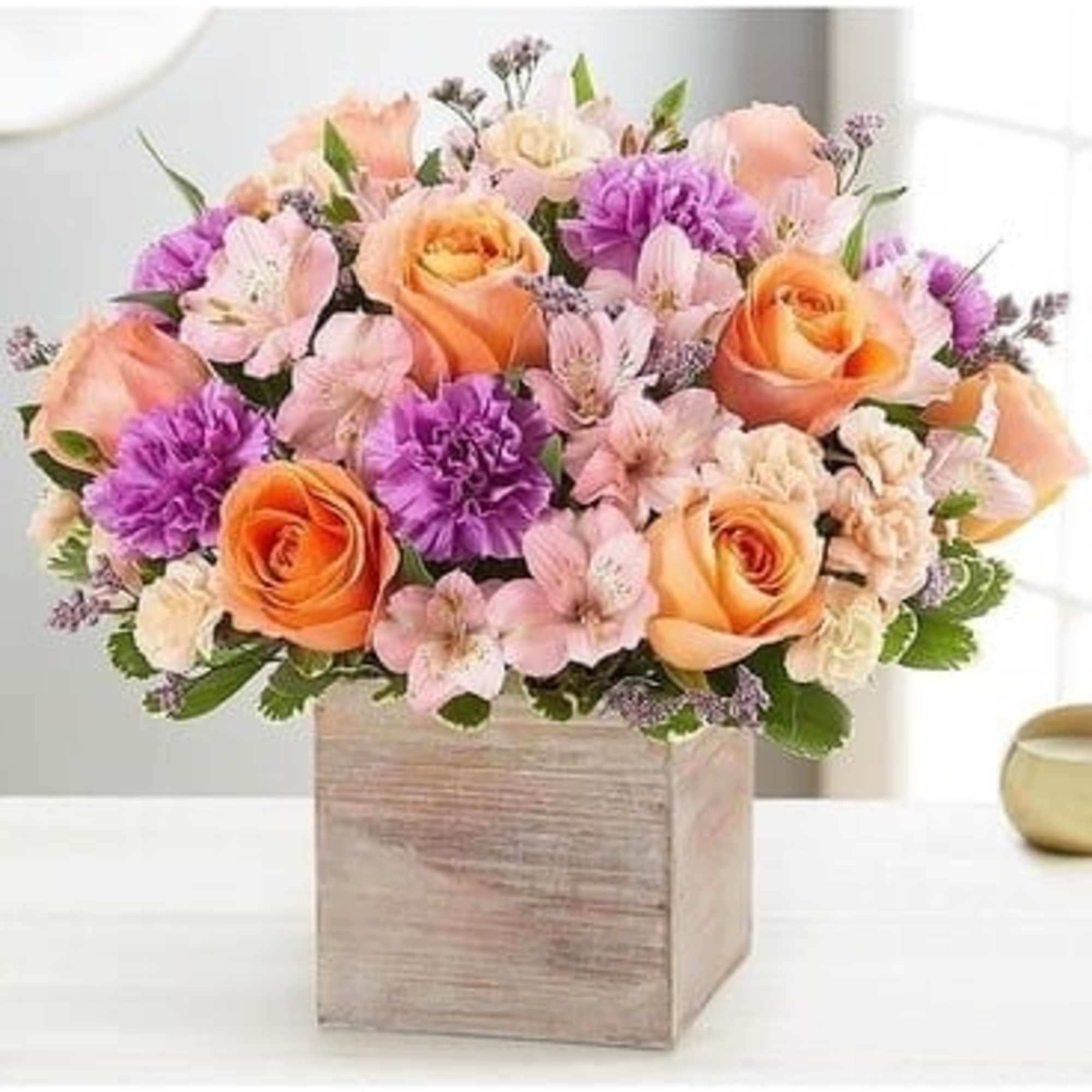 Chic meets sweet. Our new bouquet flaunts fresh spring style, gathered with