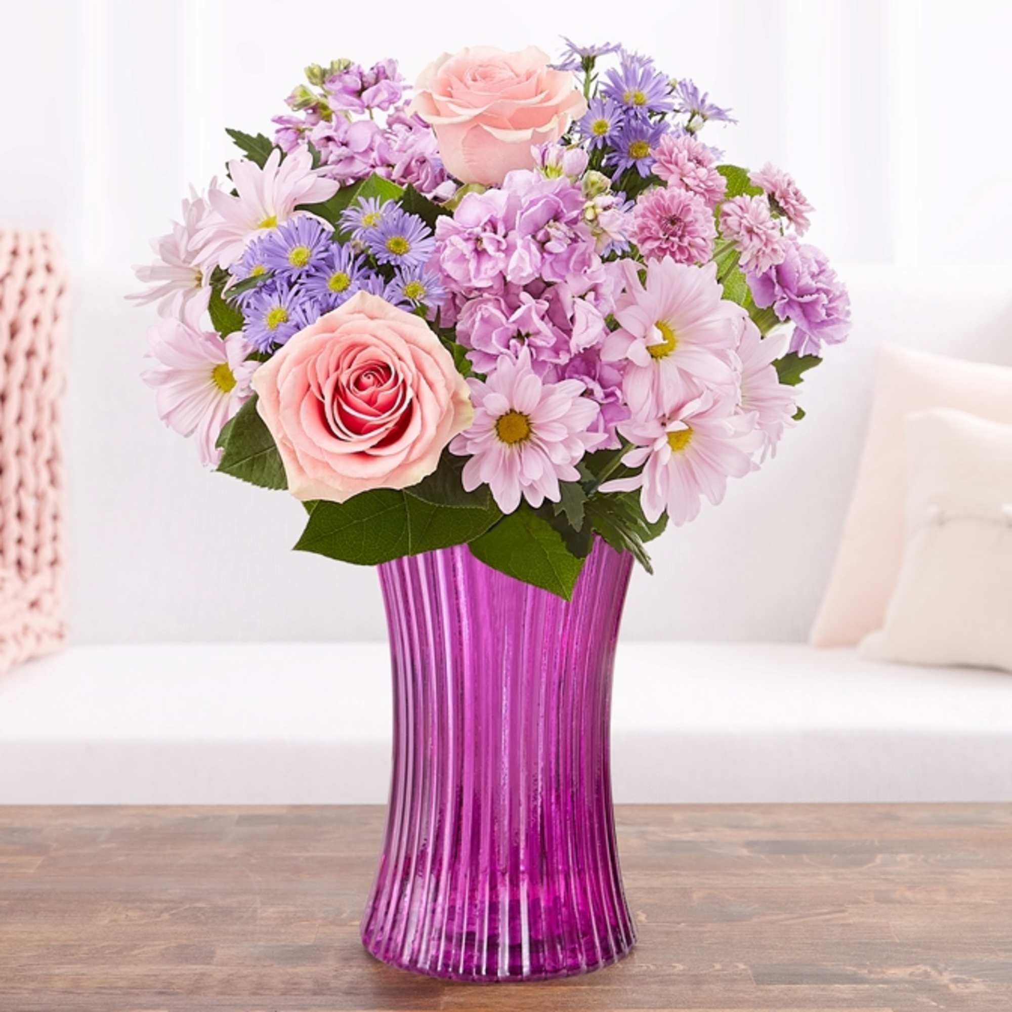Just like a daydream. Our delightful lavender bouquet is gathered with accents Just like a daydream. Our delightful lavender bouquet is gathered with accents