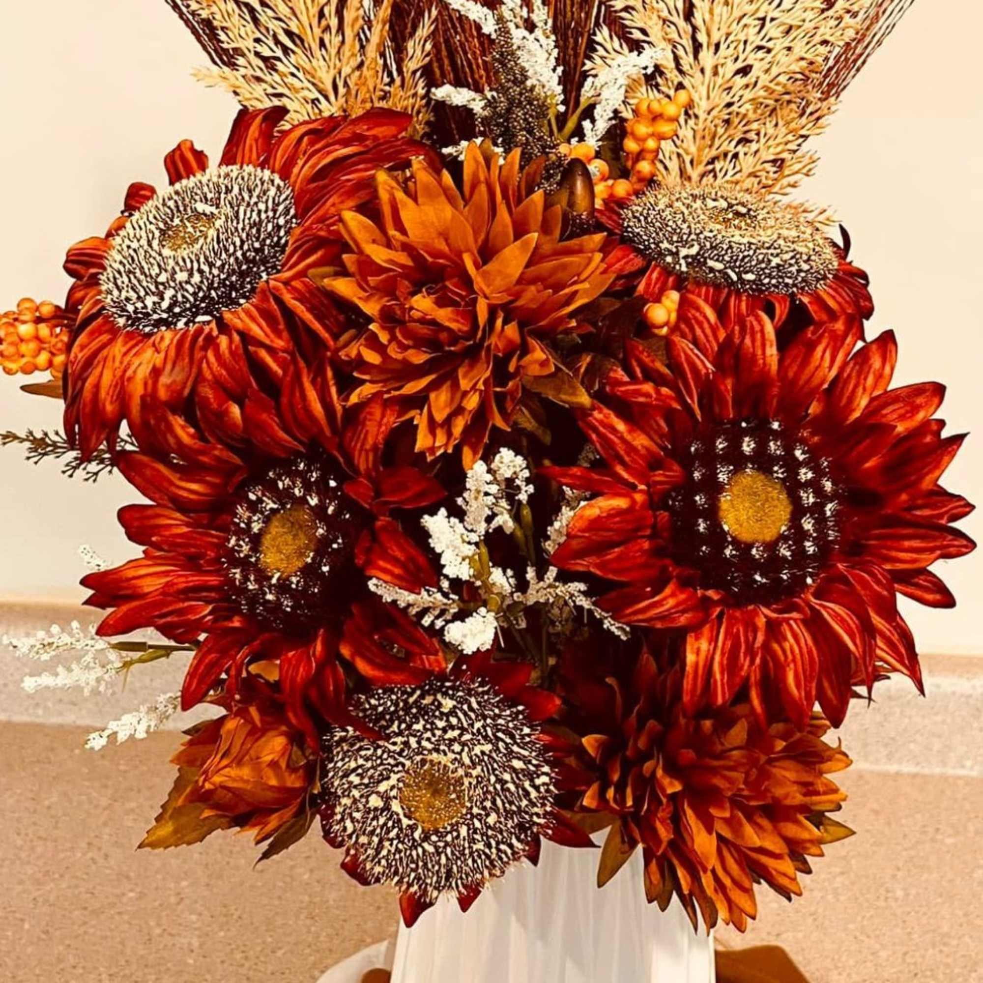 Capture the beauty of fall all year long with this handcrafted silk