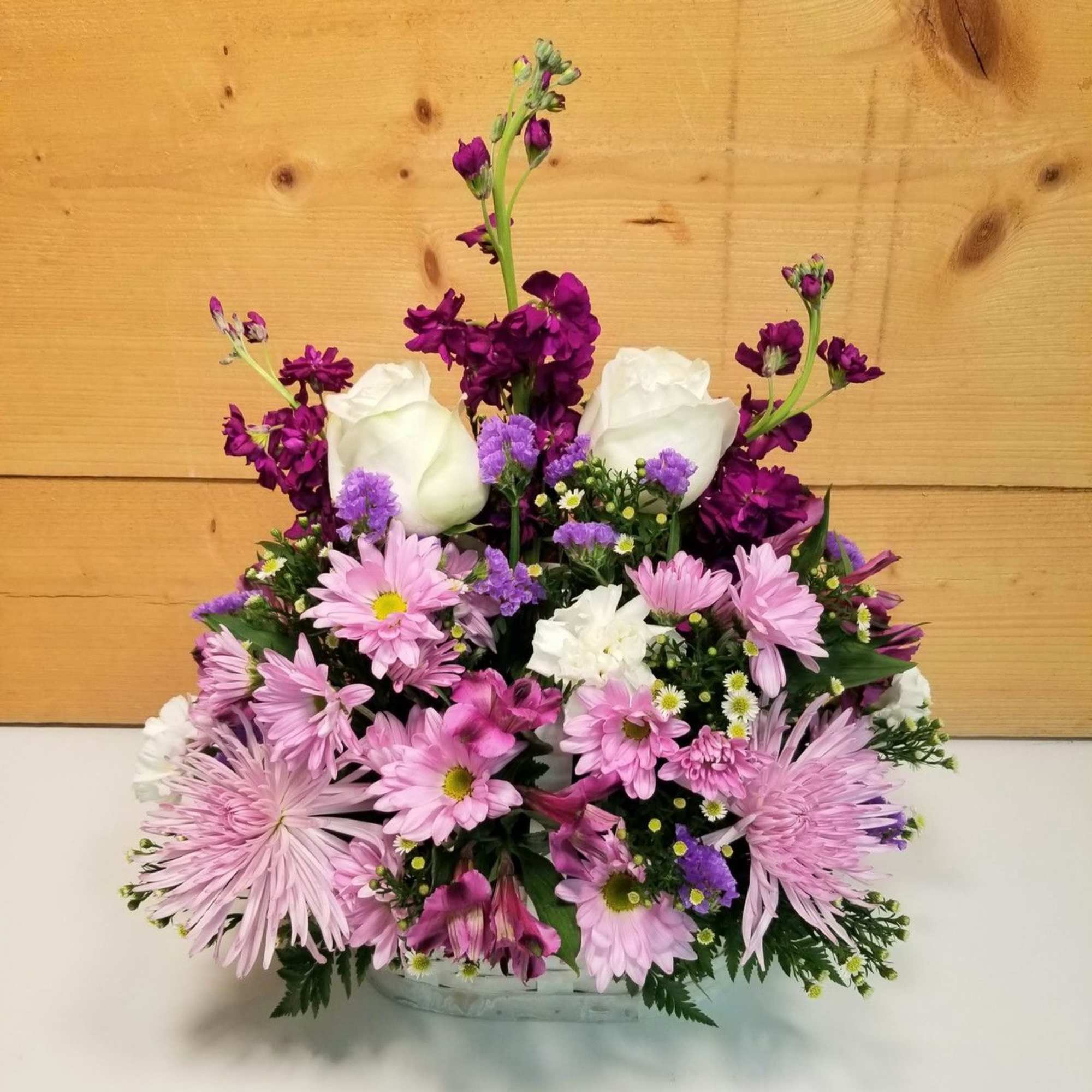Express your heartfelt sympathy with a graceful arrangement of peaceful lavender and Express your heartfelt sympathy with a graceful arrangement of peaceful lavender and