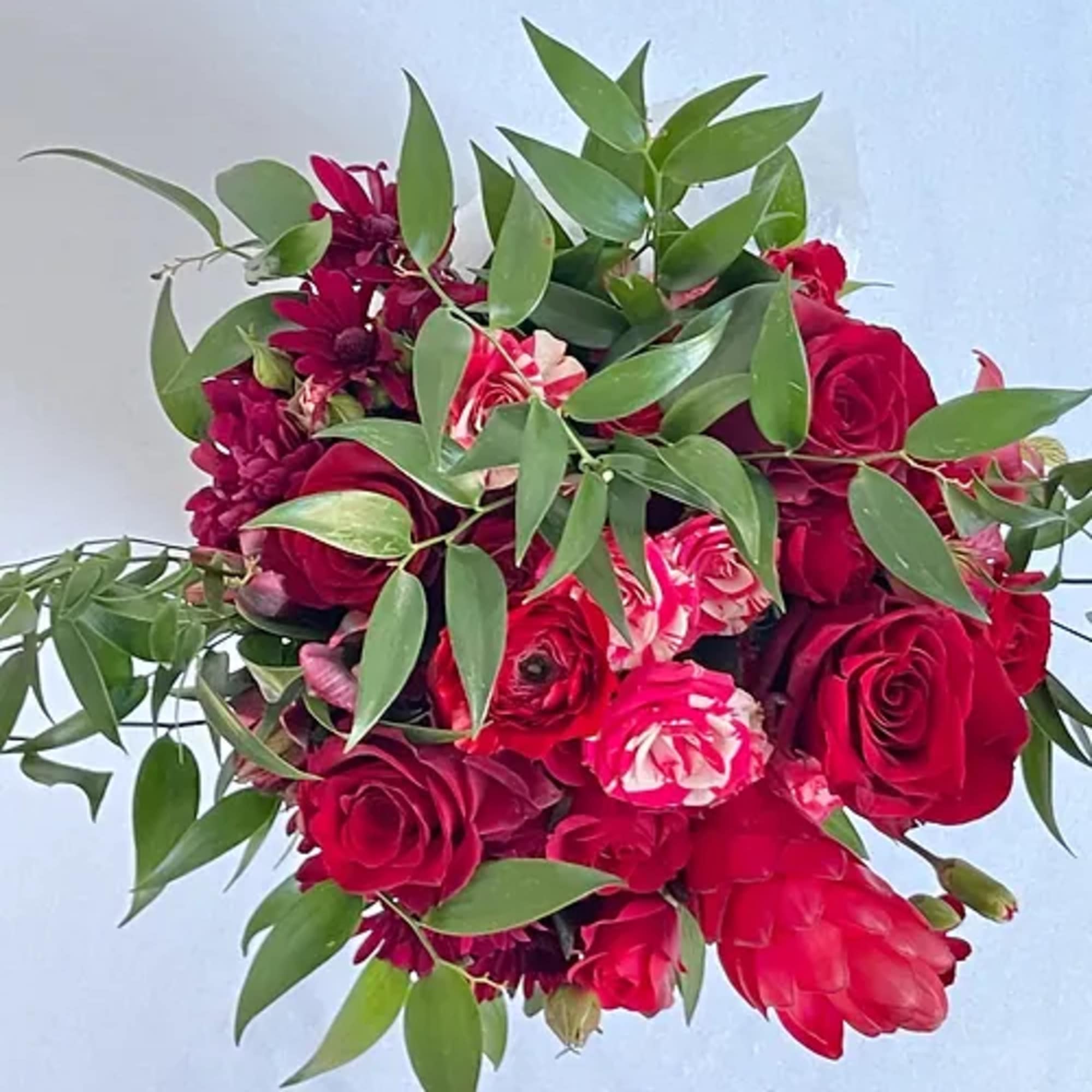 Available in pink, red, or white.  Our gorgeous hat box bursting