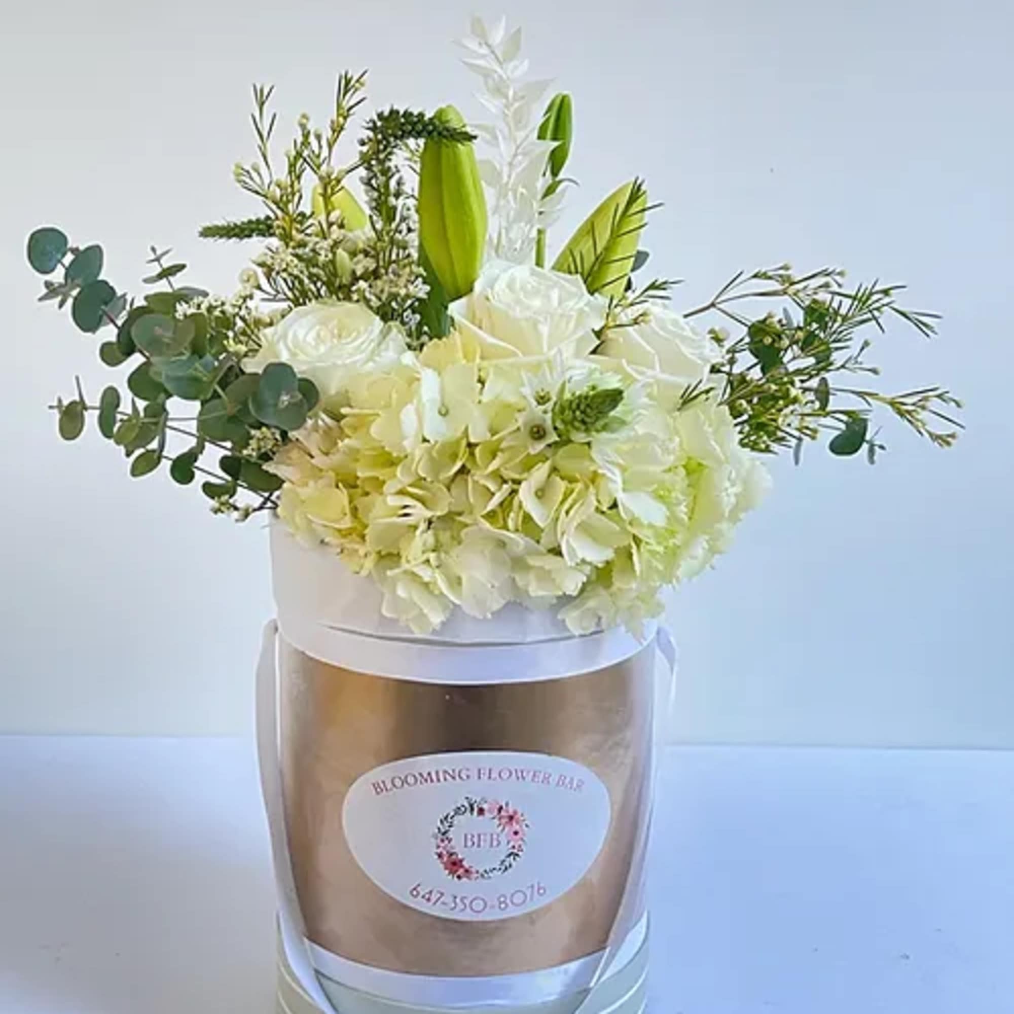 Available in pink, red, or white.  Our gorgeous hat box bursting