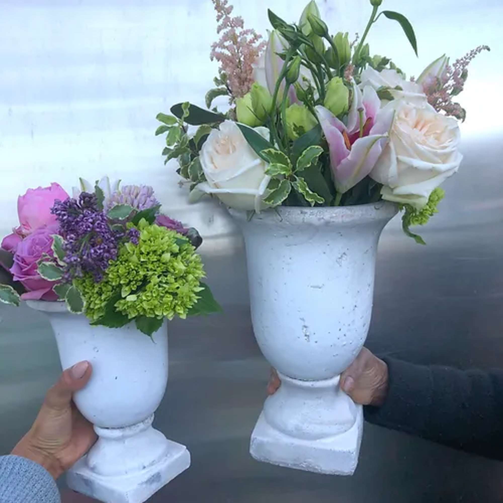 A an overflowing bouquet of local and seasonal blooms in our signature