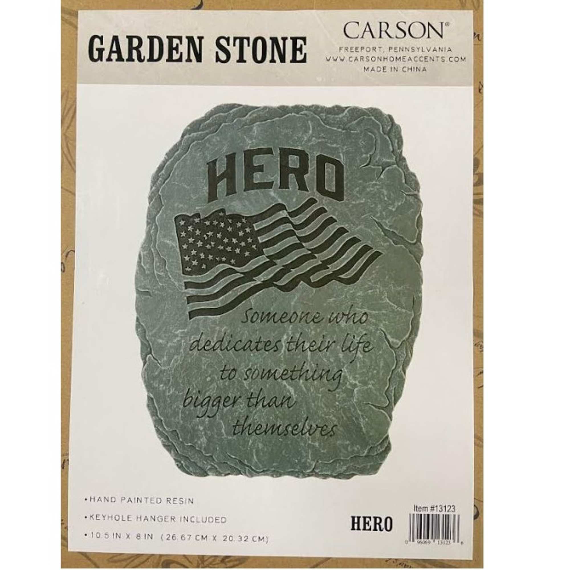 This 8" x 10" garden stone is perfect for indoor or outdoor This 8" x 10" garden stone is perfect for indoor or outdoor