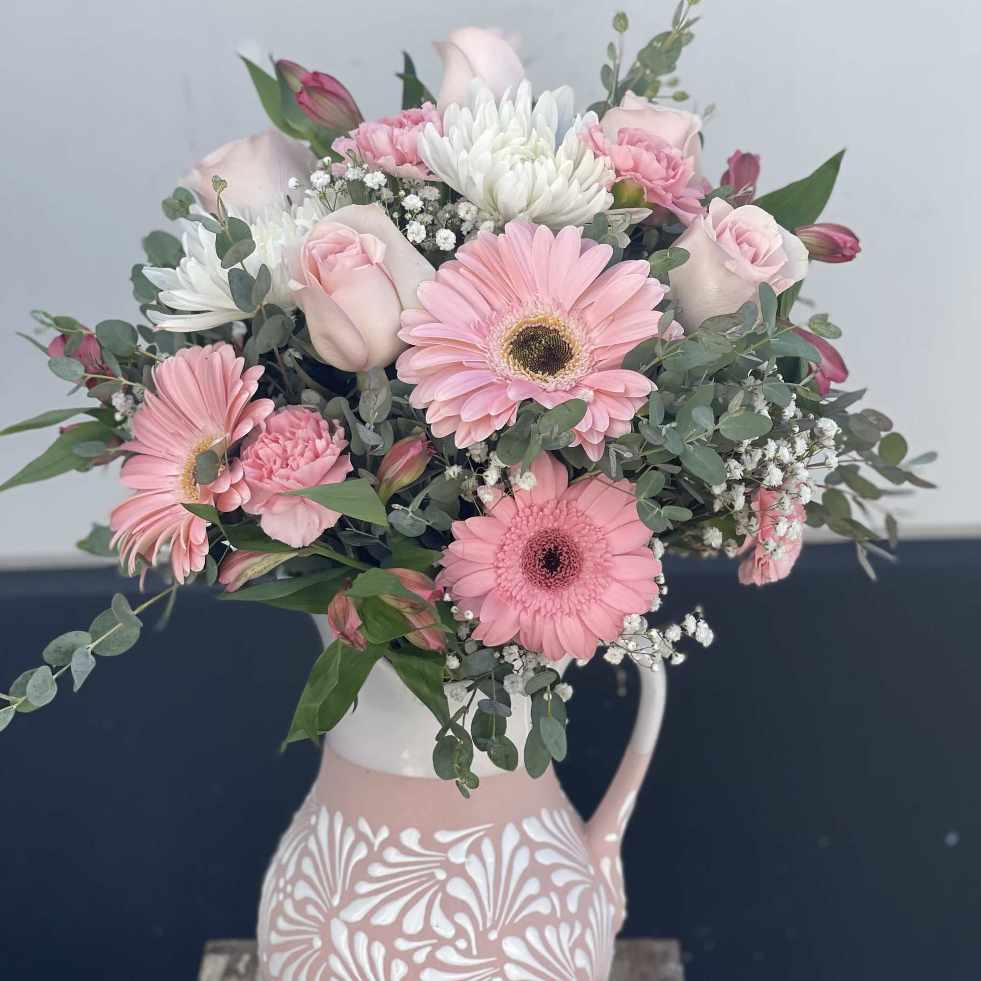 All jars are one of a kind, jar will be pink or