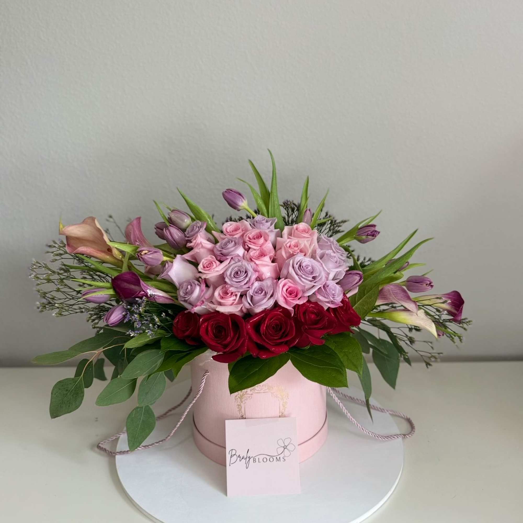 Modern. Refined. Unforgettable. The Blushing Luxe Hat Box by Braly Blooms is