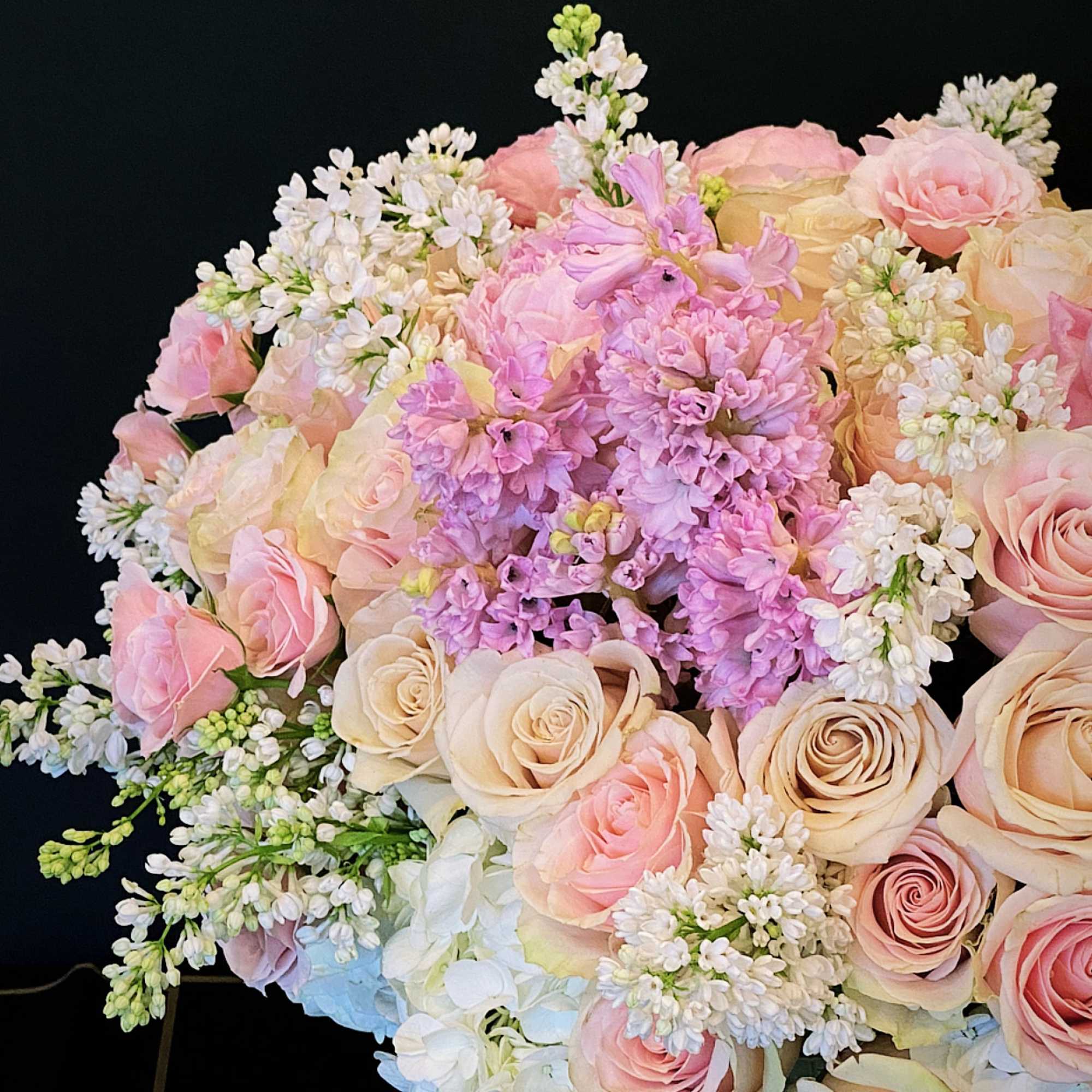 Peonies, Roses, Spray Roses, Hyacinth &amp; 