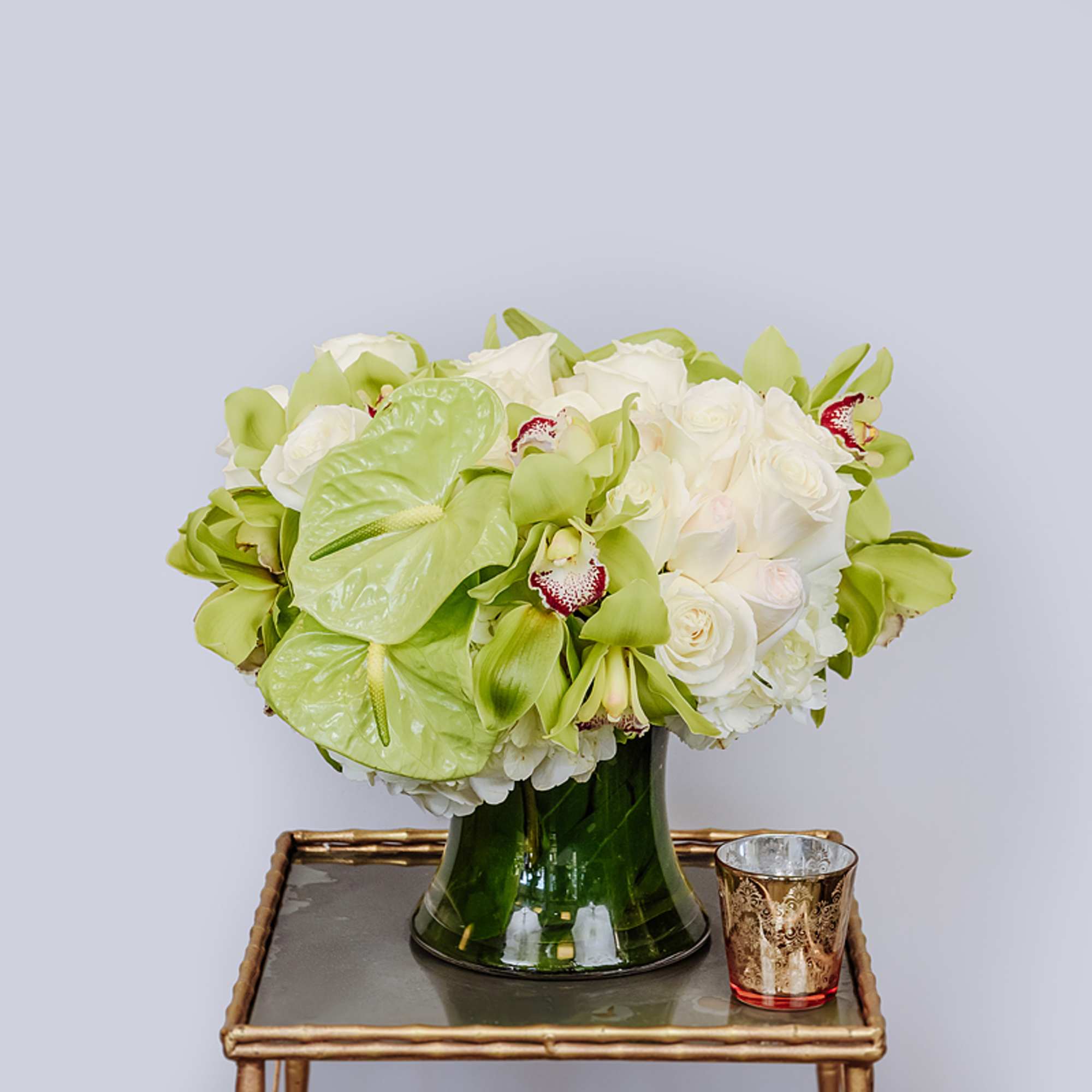 The loveliest shade of green with high quality flowers. White Playa Blanca