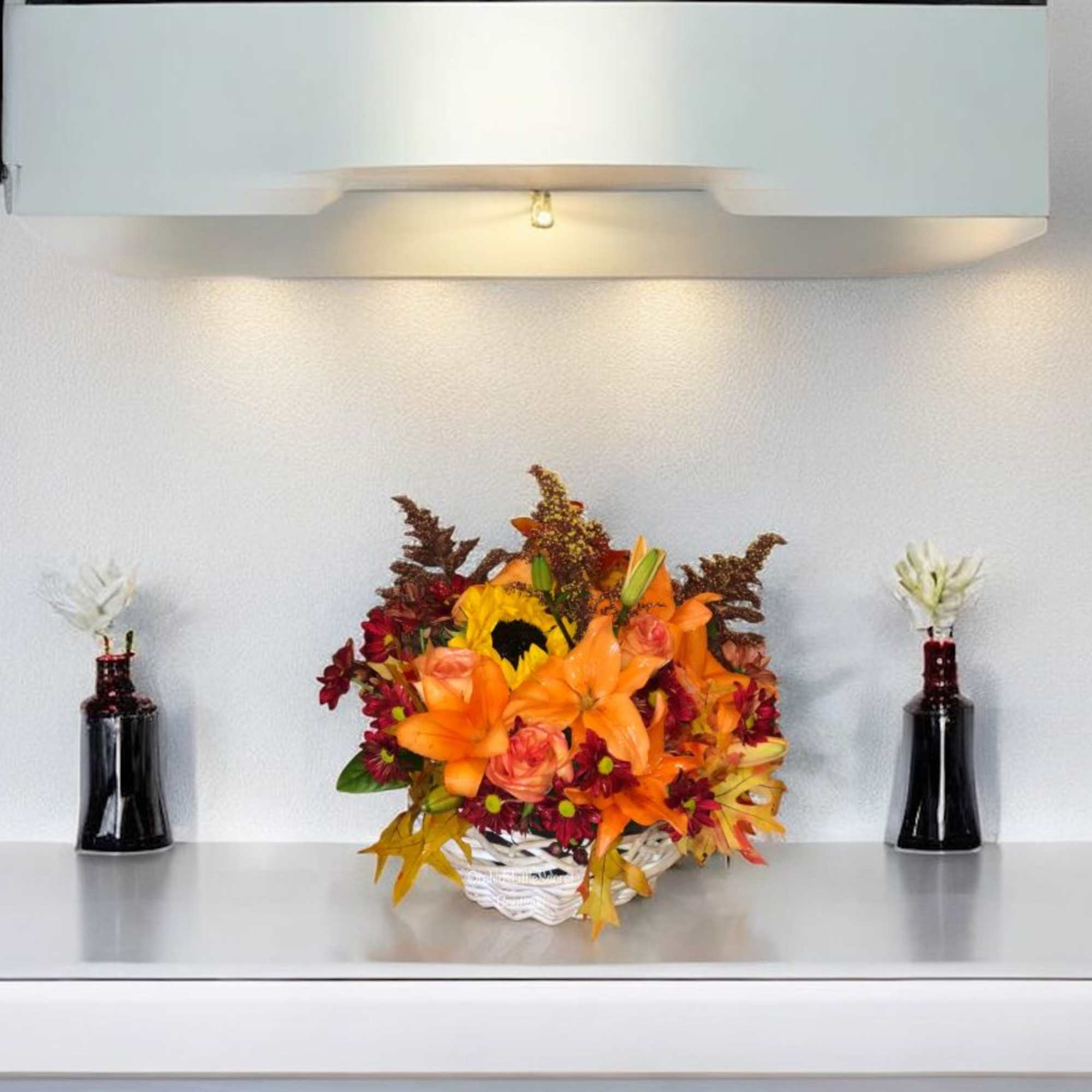  Brighten someone&#039;s day with this fall basket of fresh orange Asiatic