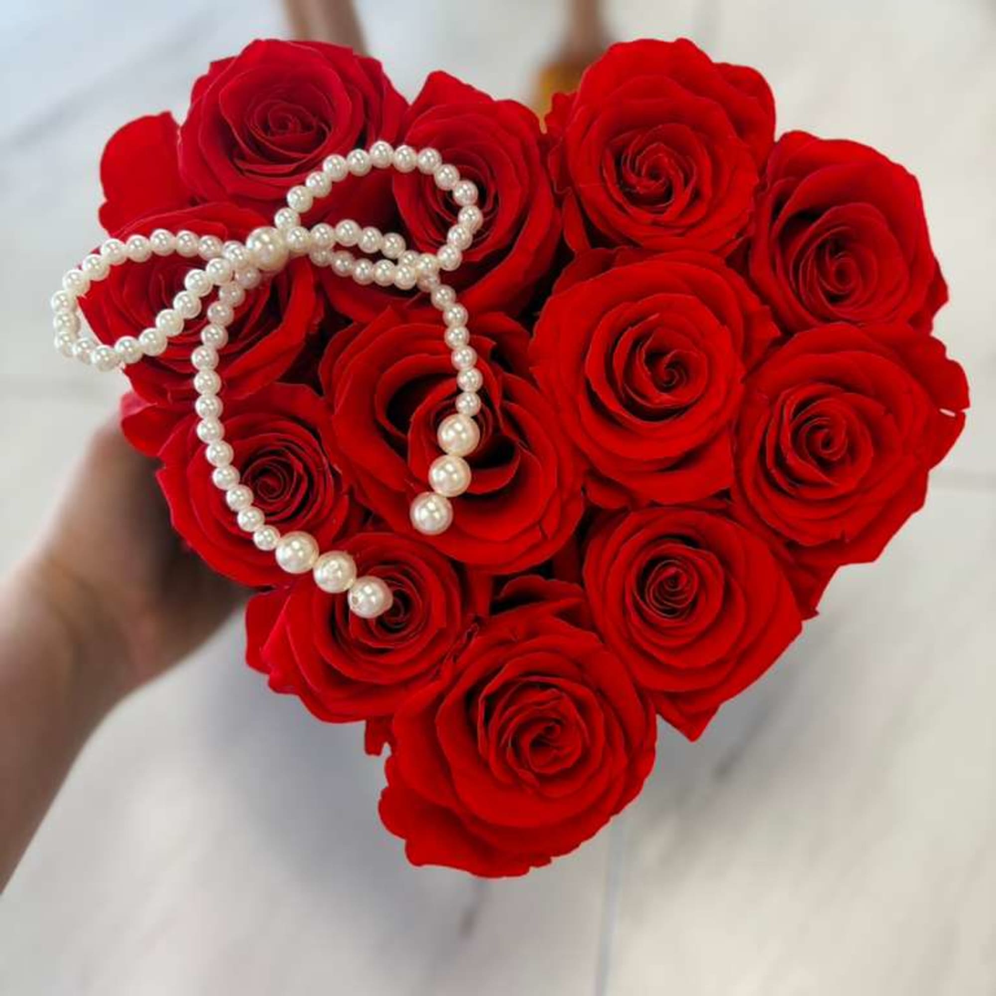 Eternal red roses preserved using a special technique to maintain their beauty