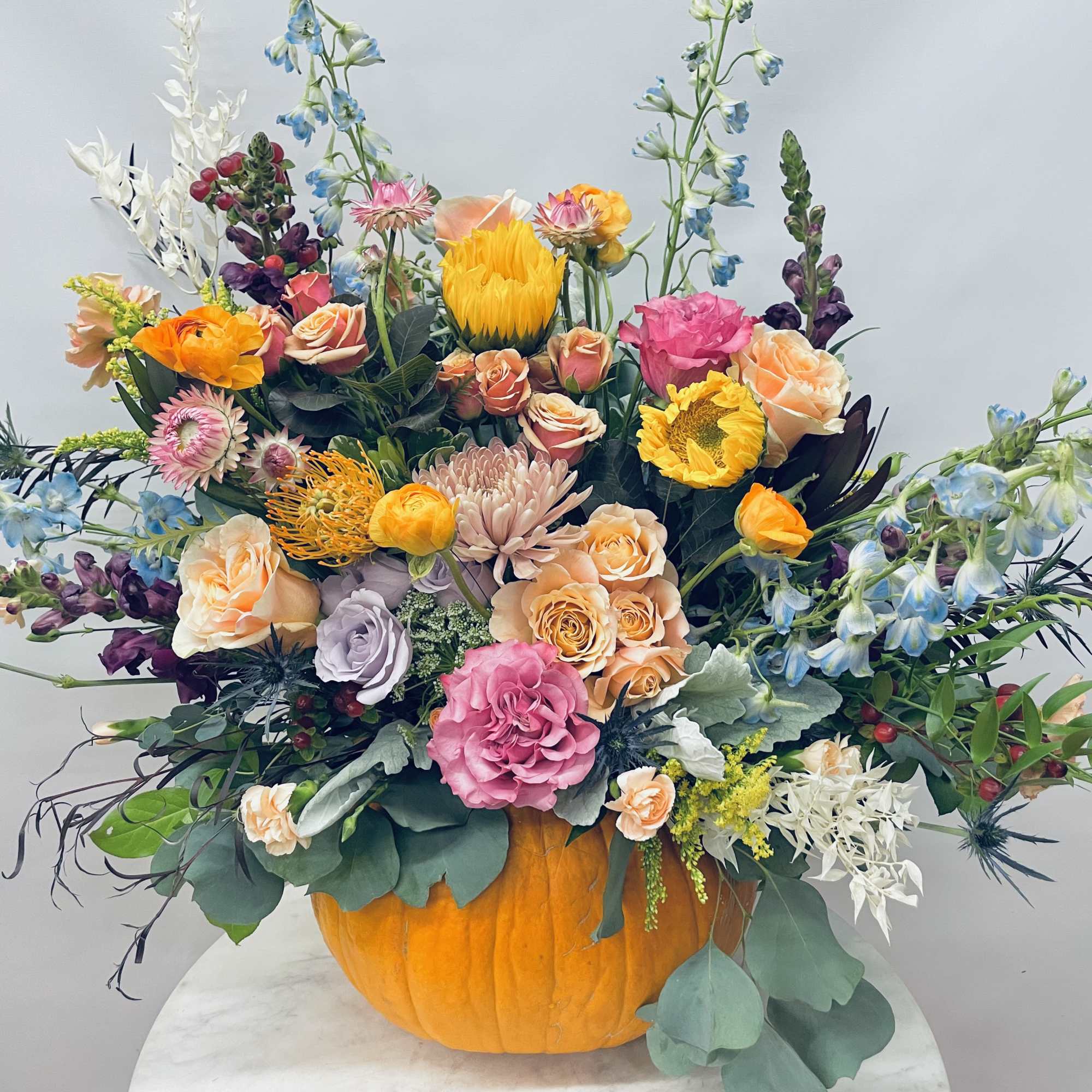 Let us design inside a live pumpkin with the freshest, most vibrant