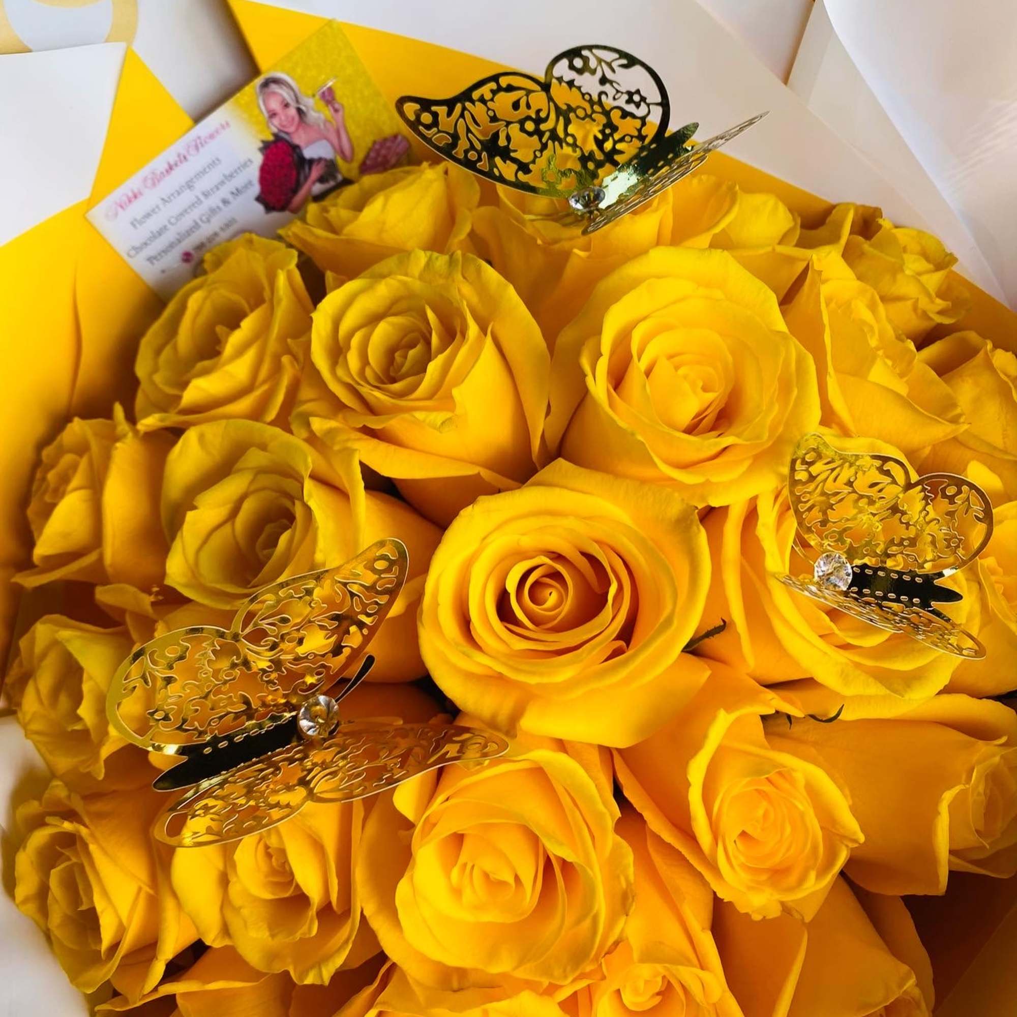 Brighten someone&rsquo;s day with the radiant beauty of our 25 Yellow Roses