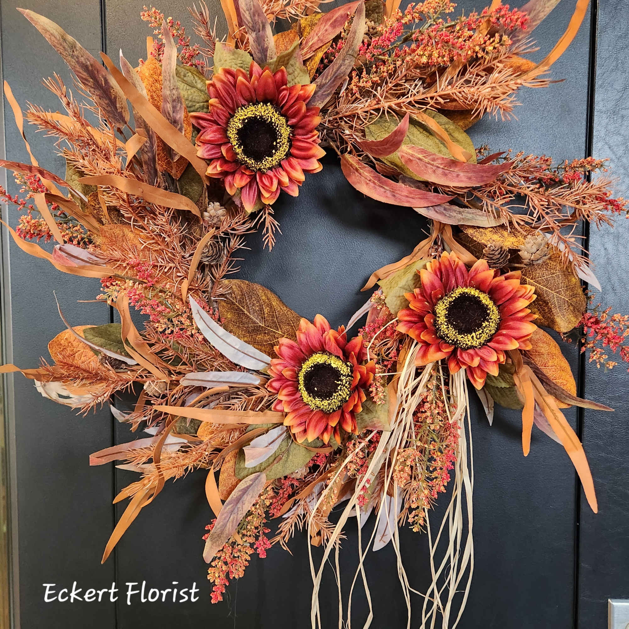 Eckert Florist's Artificial Autumn Wreath *OUR LOCAL DELIVERY ONLY