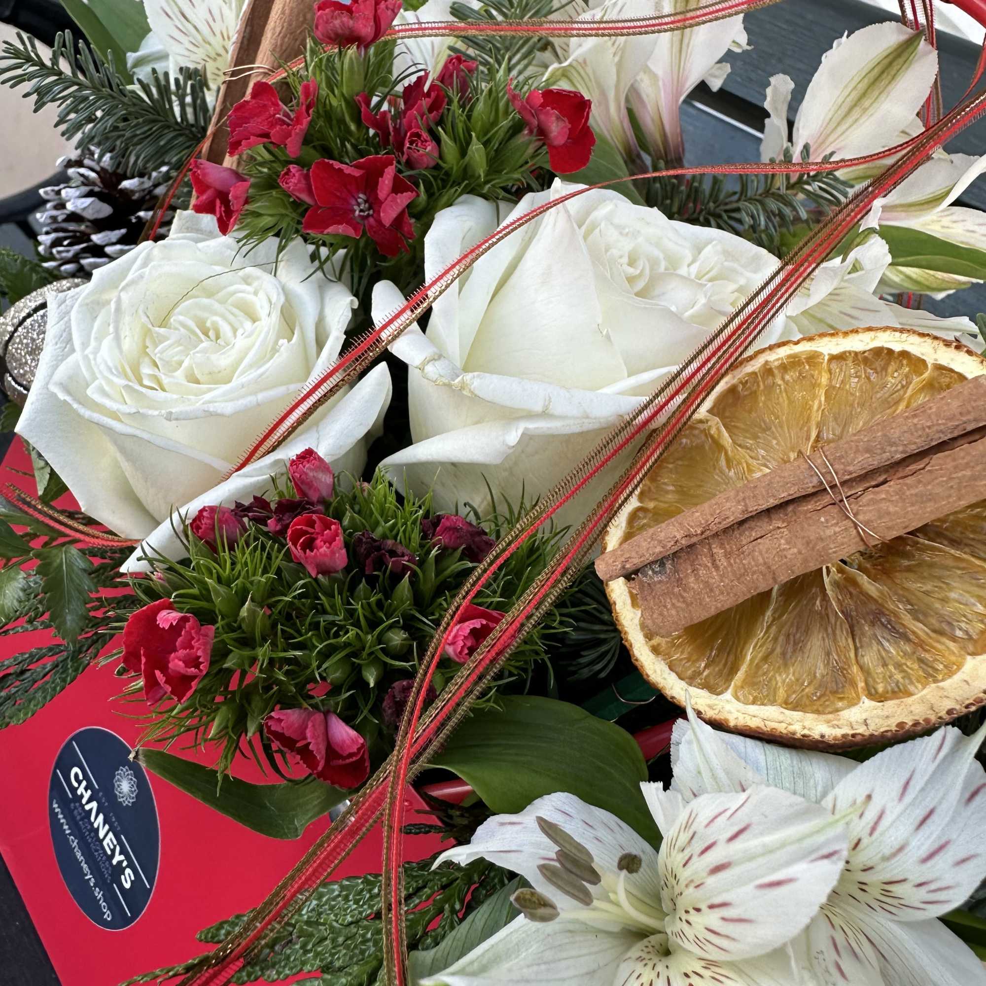 Cute Floral Christmas Purse. Very decorative and a perfect seasonal fit for