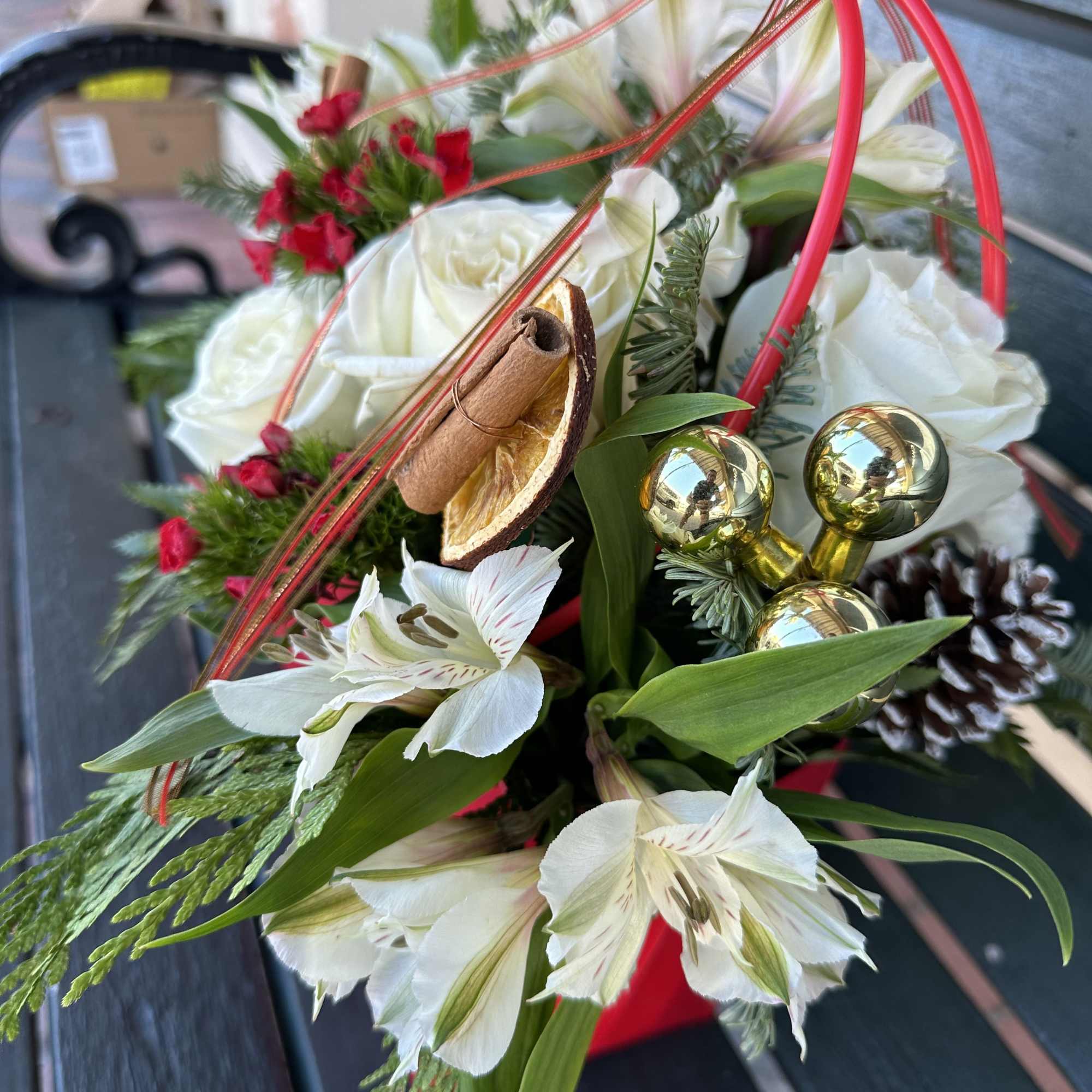 Cute Floral Christmas Purse. Very decorative and a perfect seasonal fit for