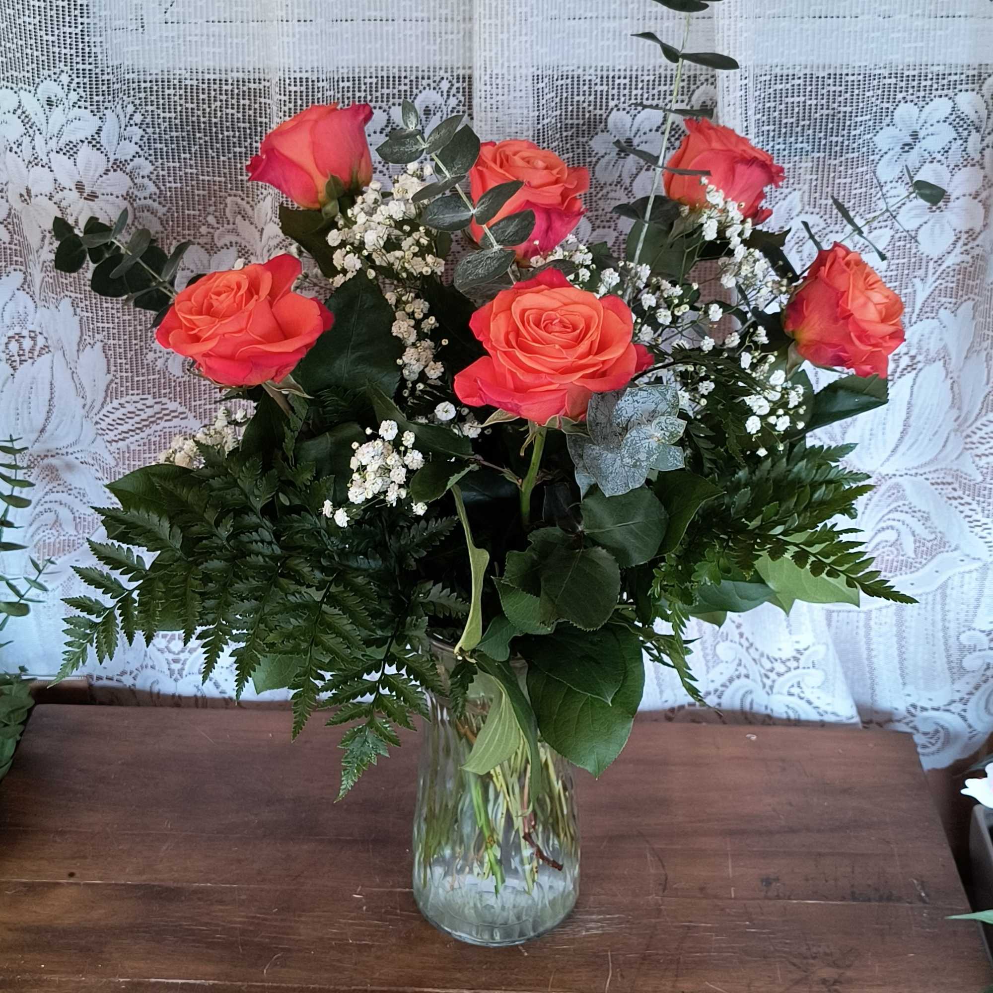 Like the sun setting in the distance, beautiful orange or peach tone