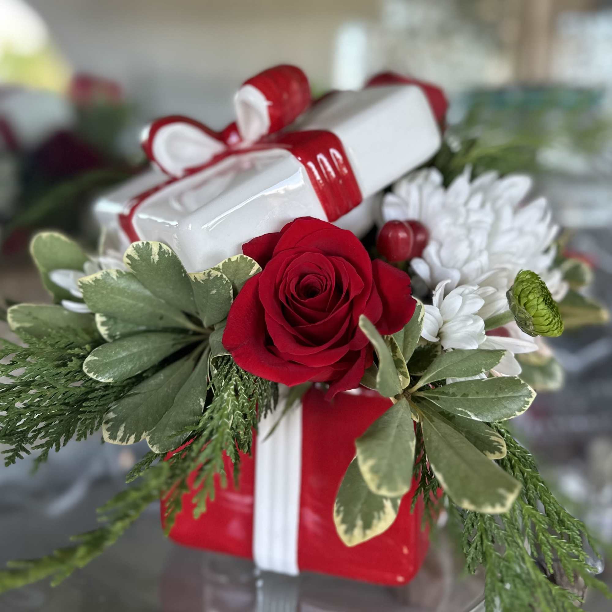 Celebrate the season with our Merry &amp; Bright arrangement &mdash; a joyful