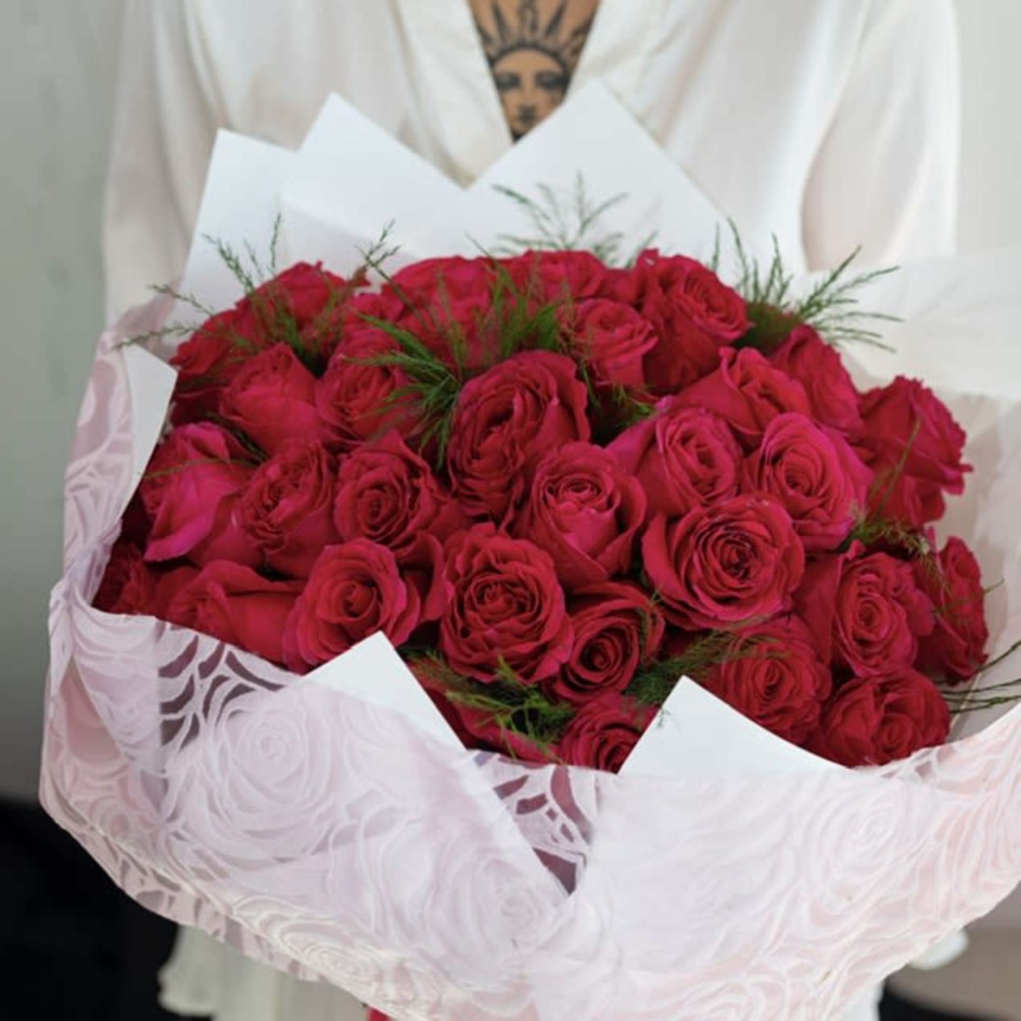 50 PREMIUM HOT PINK BOUQUET - 70 35cm stem