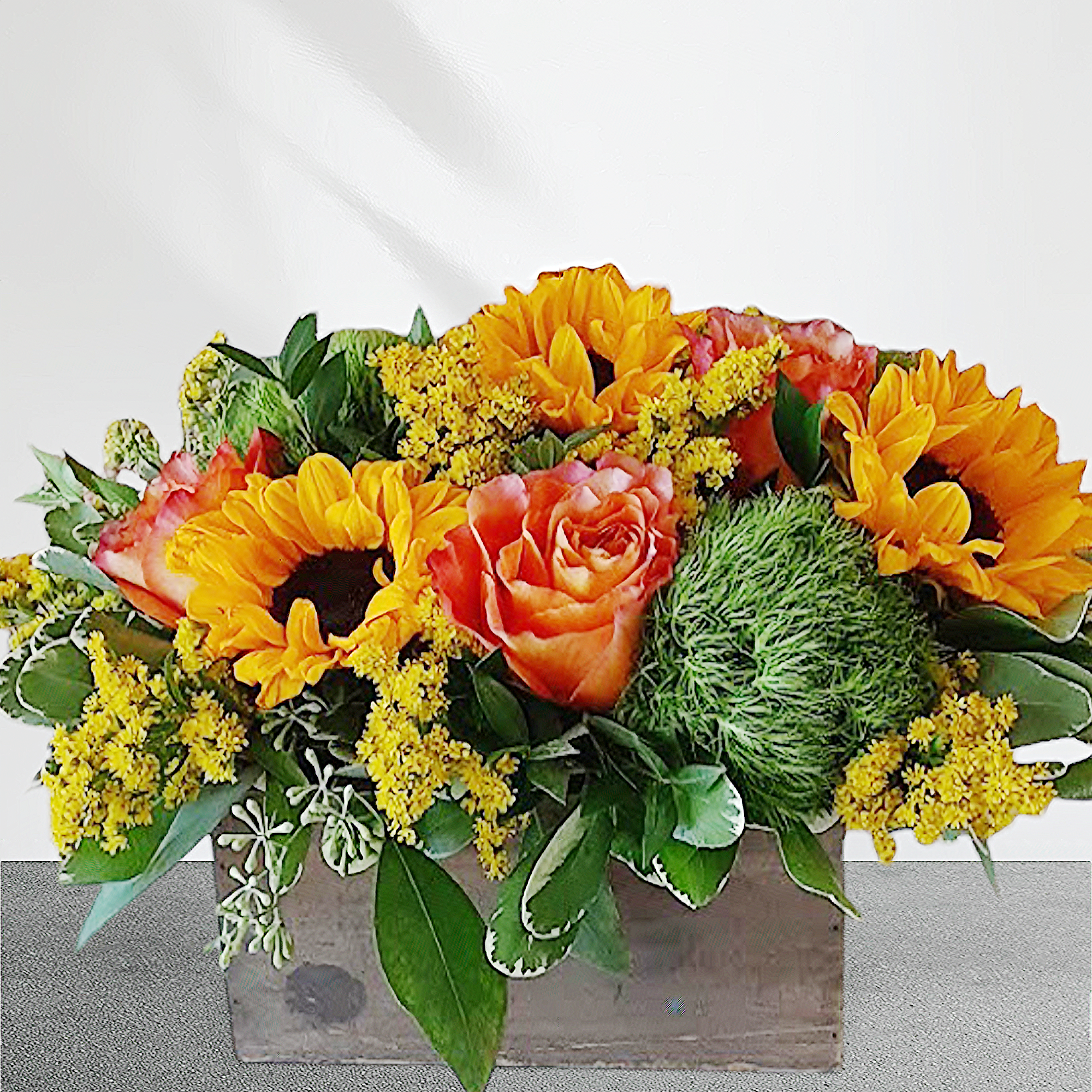 Embrace the warmth of the season with our &quot;Autumn Harvest Flower Box&quot;.
