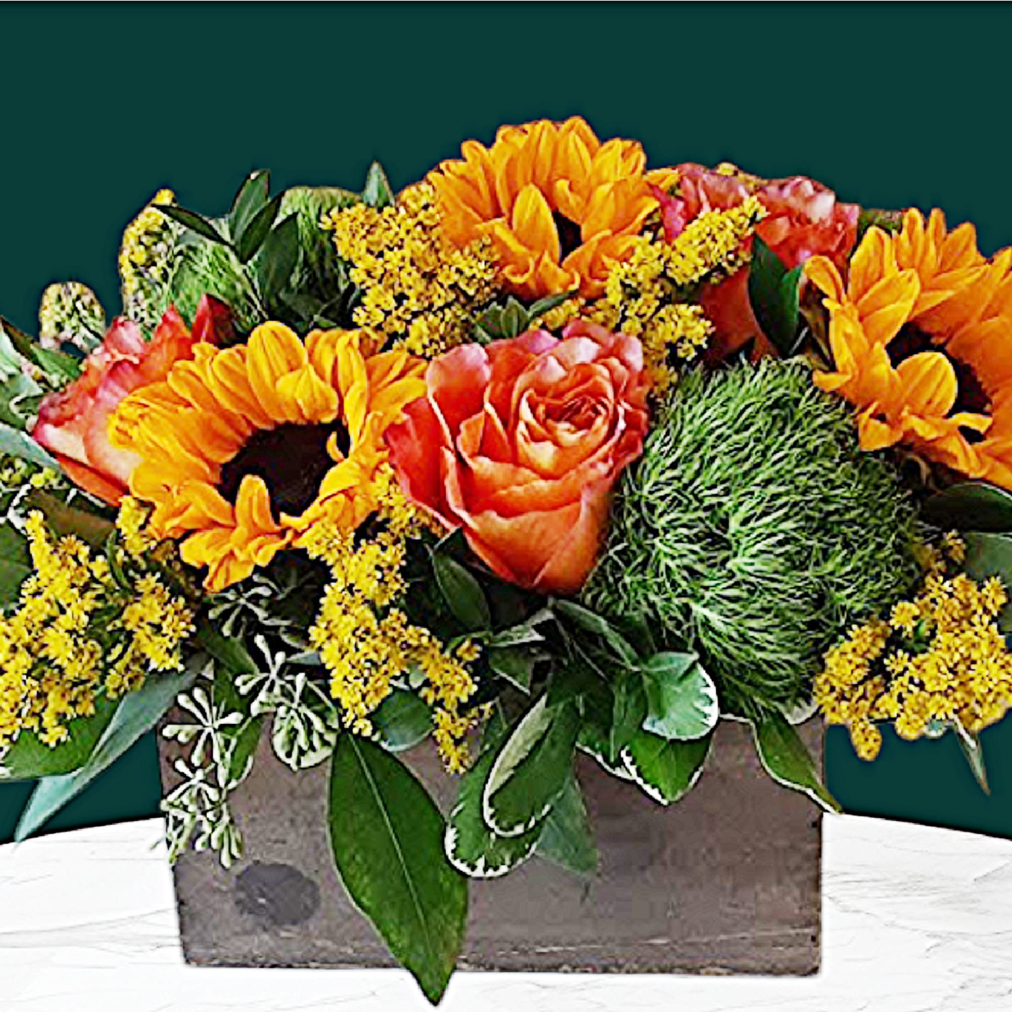 Embrace the warmth of the season with our &quot;Autumn Harvest Flower Box&quot;.