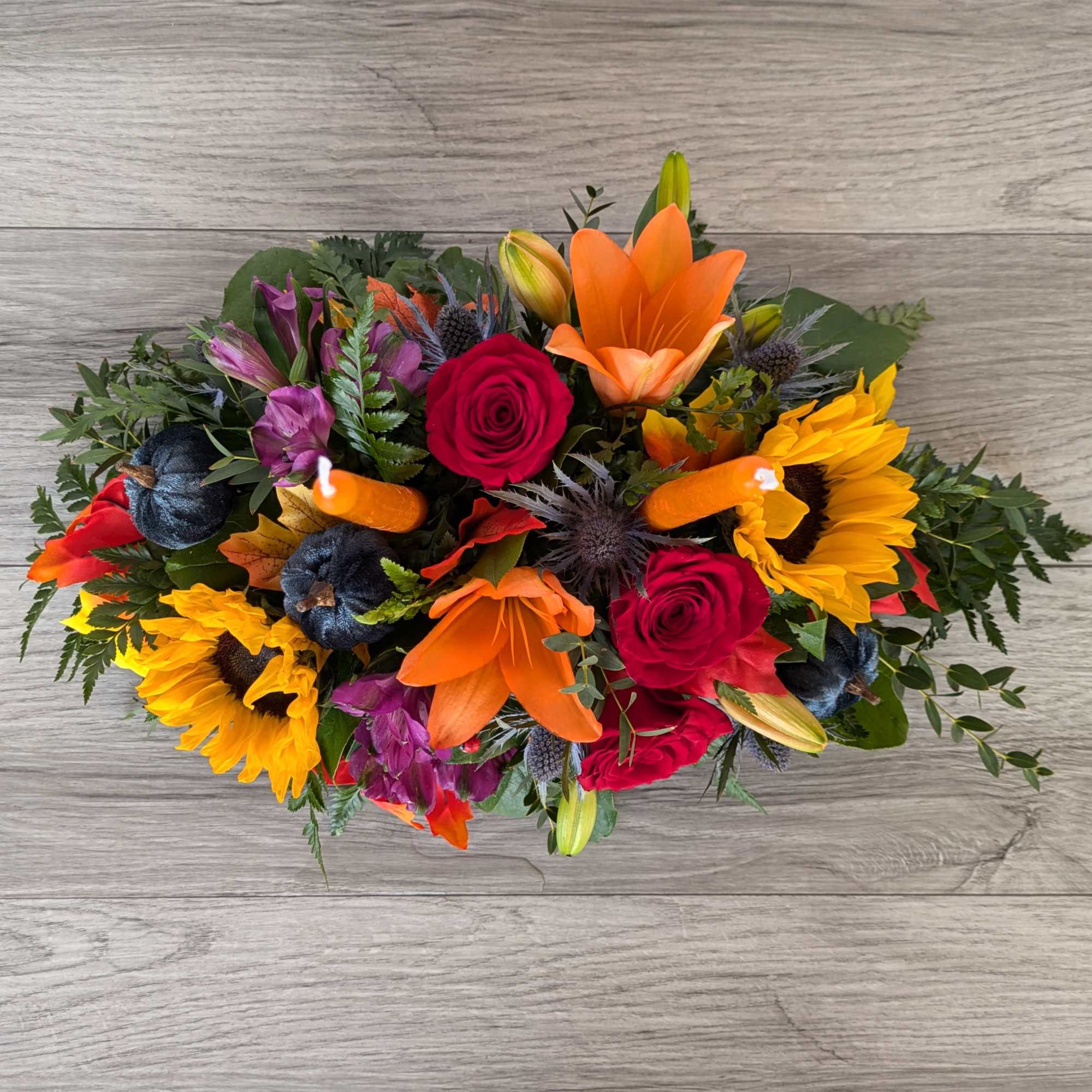 Jewels of Autumn Centerpiece is A Ladybug Floral exclusive bouquet. This jewel Jewels of Autumn Centerpiece is A Ladybug Floral exclusive bouquet. This jewel