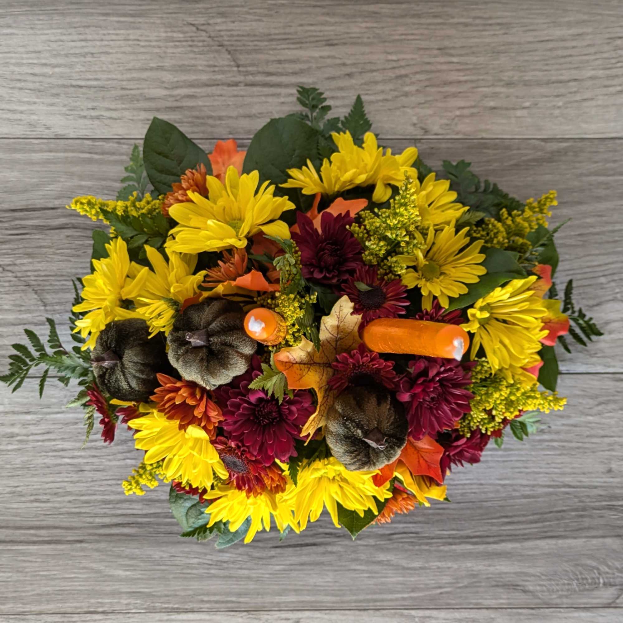 Full of Thanks Centerpiece is A Ladybug Floral exclusive bouquet. Filled with Full of Thanks Centerpiece is A Ladybug Floral exclusive bouquet. Filled with
