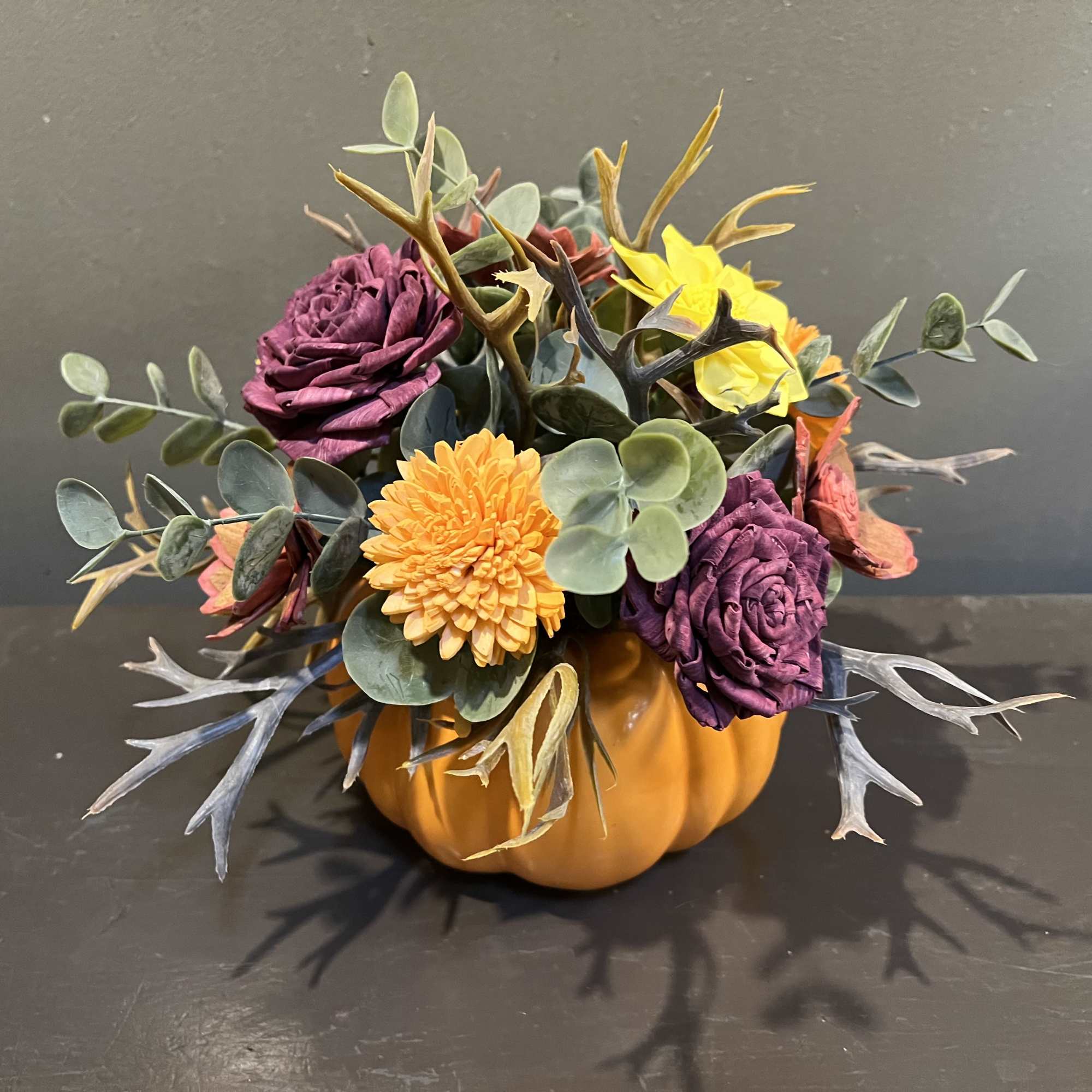 Hand-dyed and hand-crafted in Minneapolis, these flowers made of balsa wood are Hand-dyed and hand-crafted in Minneapolis, these flowers made of balsa wood are