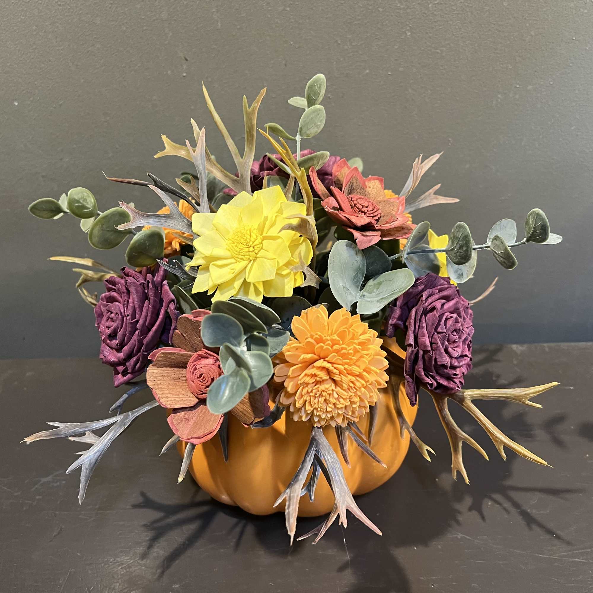 Hand-dyed and hand-crafted in Minneapolis, these flowers made of balsa wood are Hand-dyed and hand-crafted in Minneapolis, these flowers made of balsa wood are