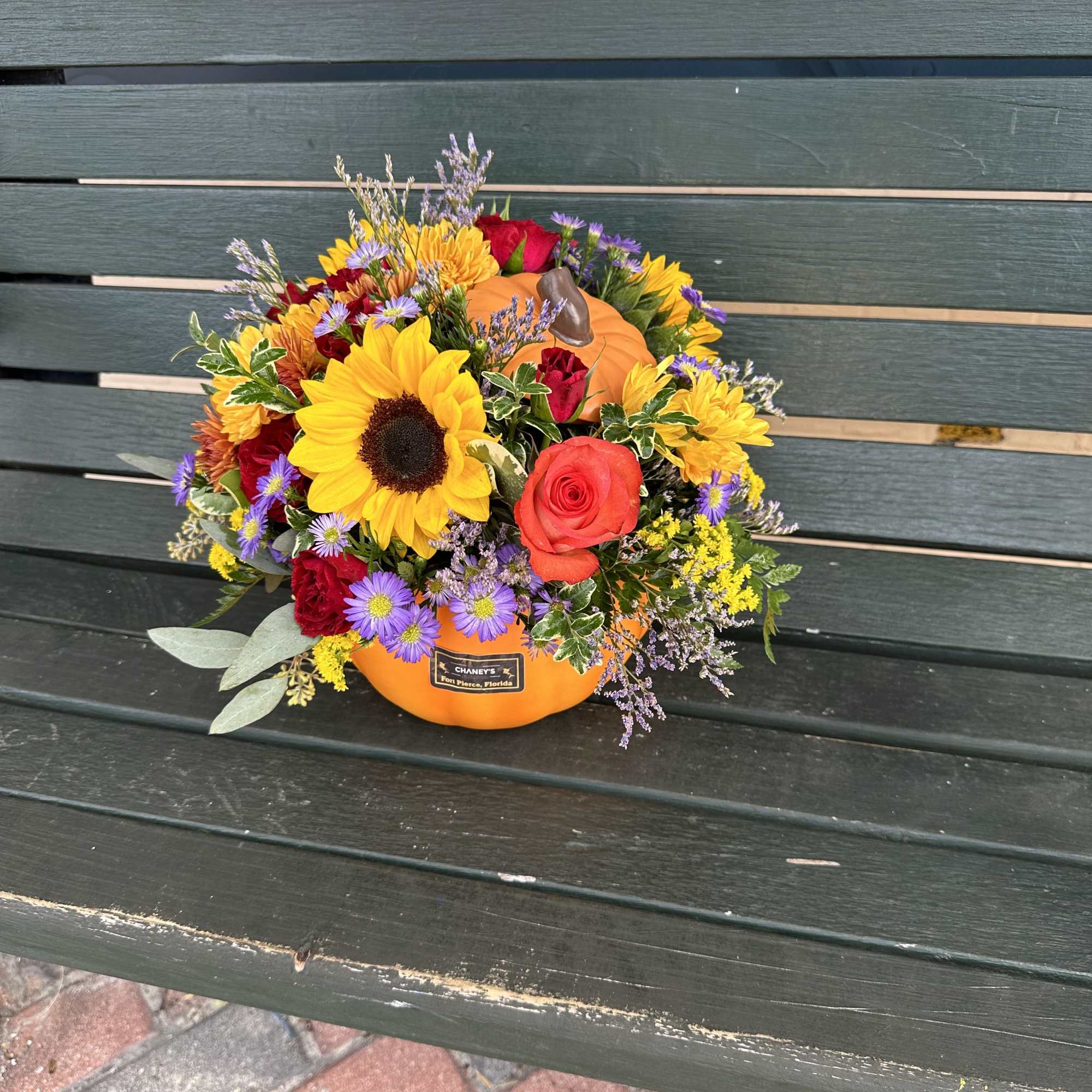 a perfect fall arrangement: Loads of fresh cut flowers mixed in cheerful a perfect fall arrangement: Loads of fresh cut flowers mixed in cheerful