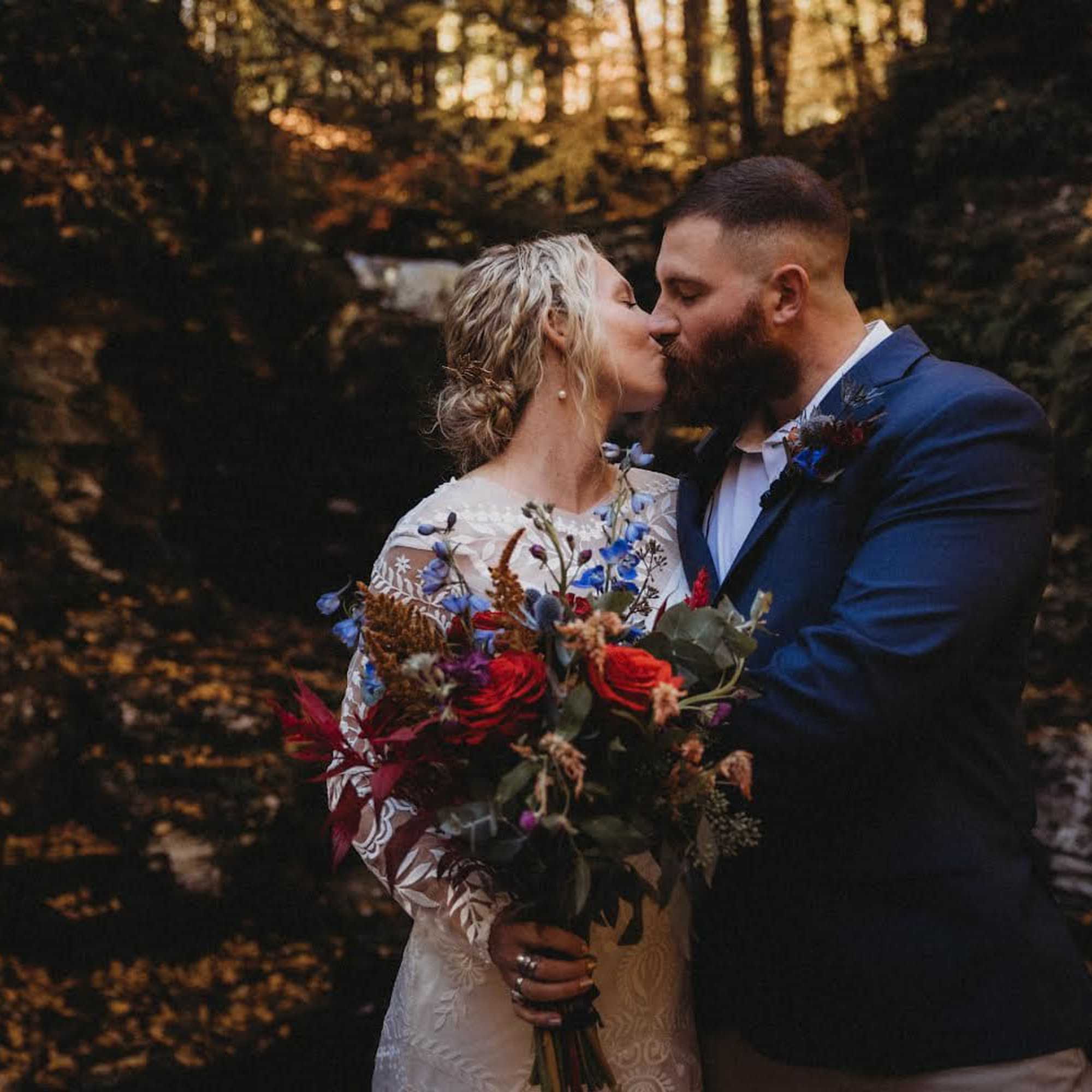 Fall showcases rich colors with flowers like late seasonal Dahlias, textured chrysanthemums