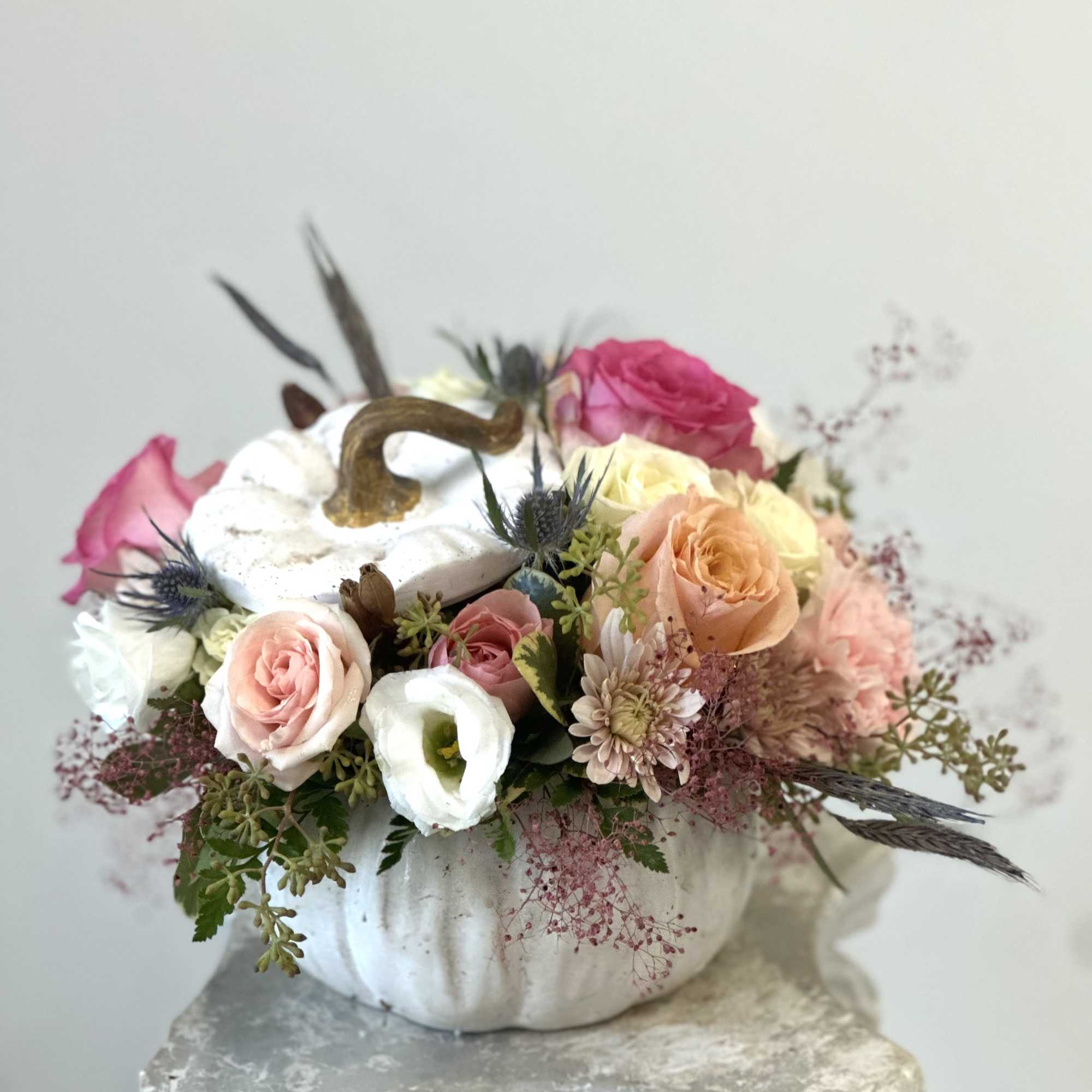 Transform your space with the exquisite White Pumpkin Delight by Westford Florist
