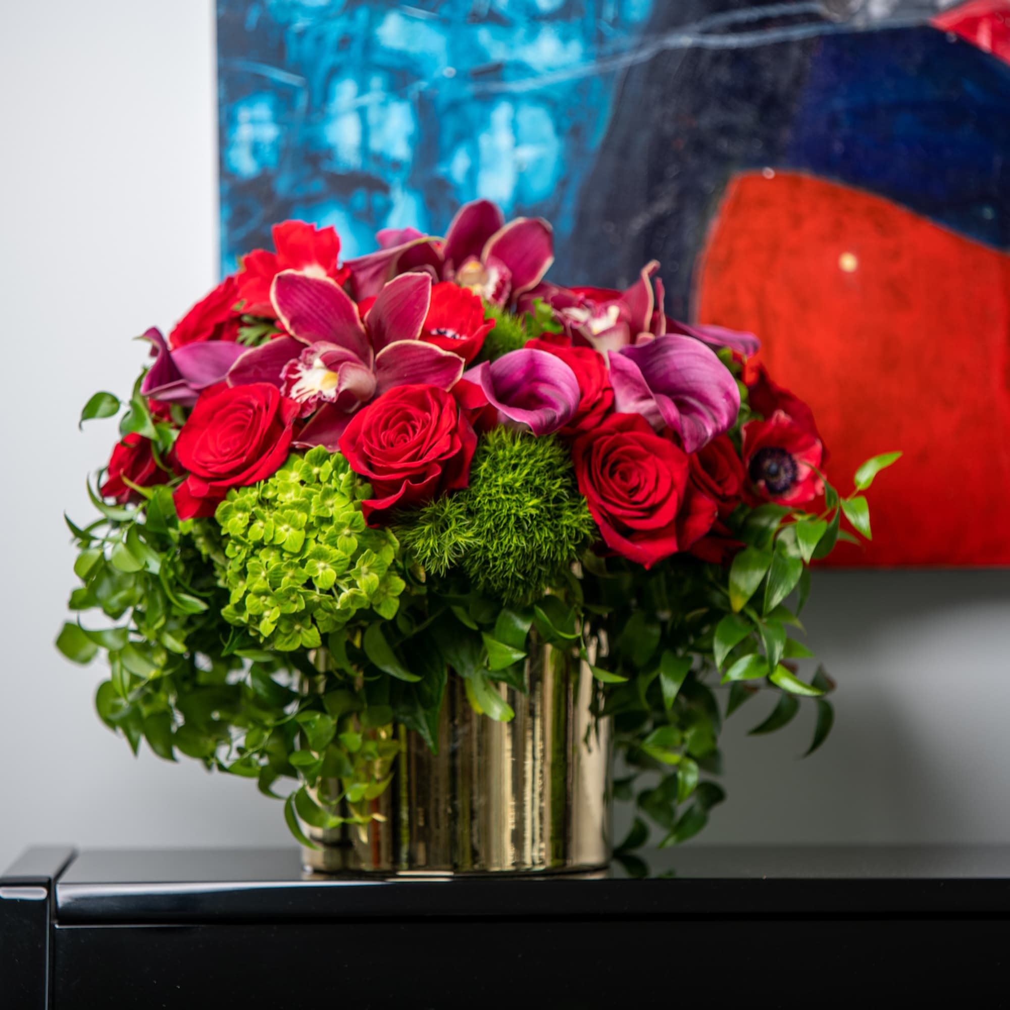 Rich and elegant yet organic and natural. Smilax vine grapes gently around Rich and elegant yet organic and natural. Smilax vine grapes gently around