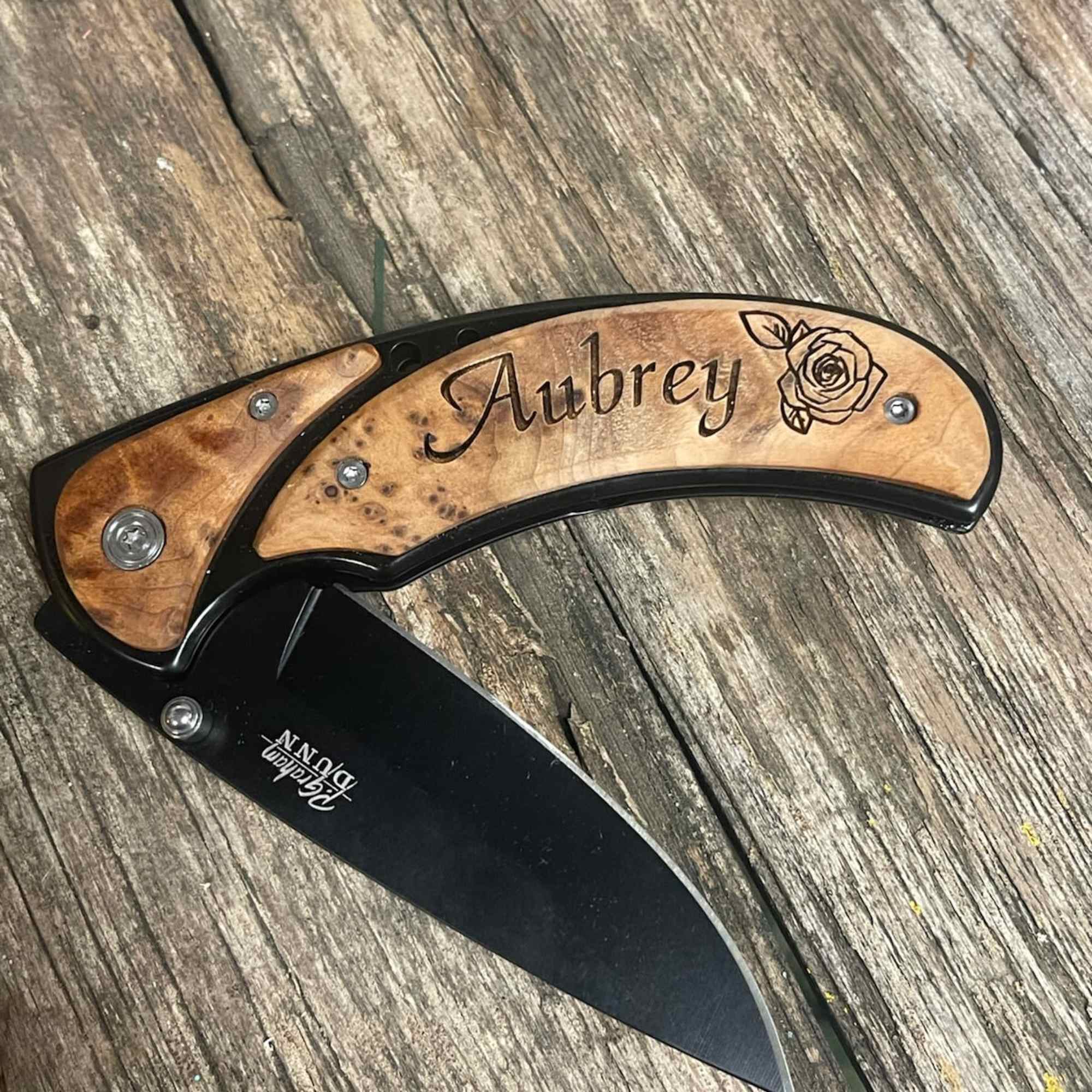 Pocket Knife Engraved. Personalized by Haehn Florist &amp; Greenhouses in Wapakoneta. 