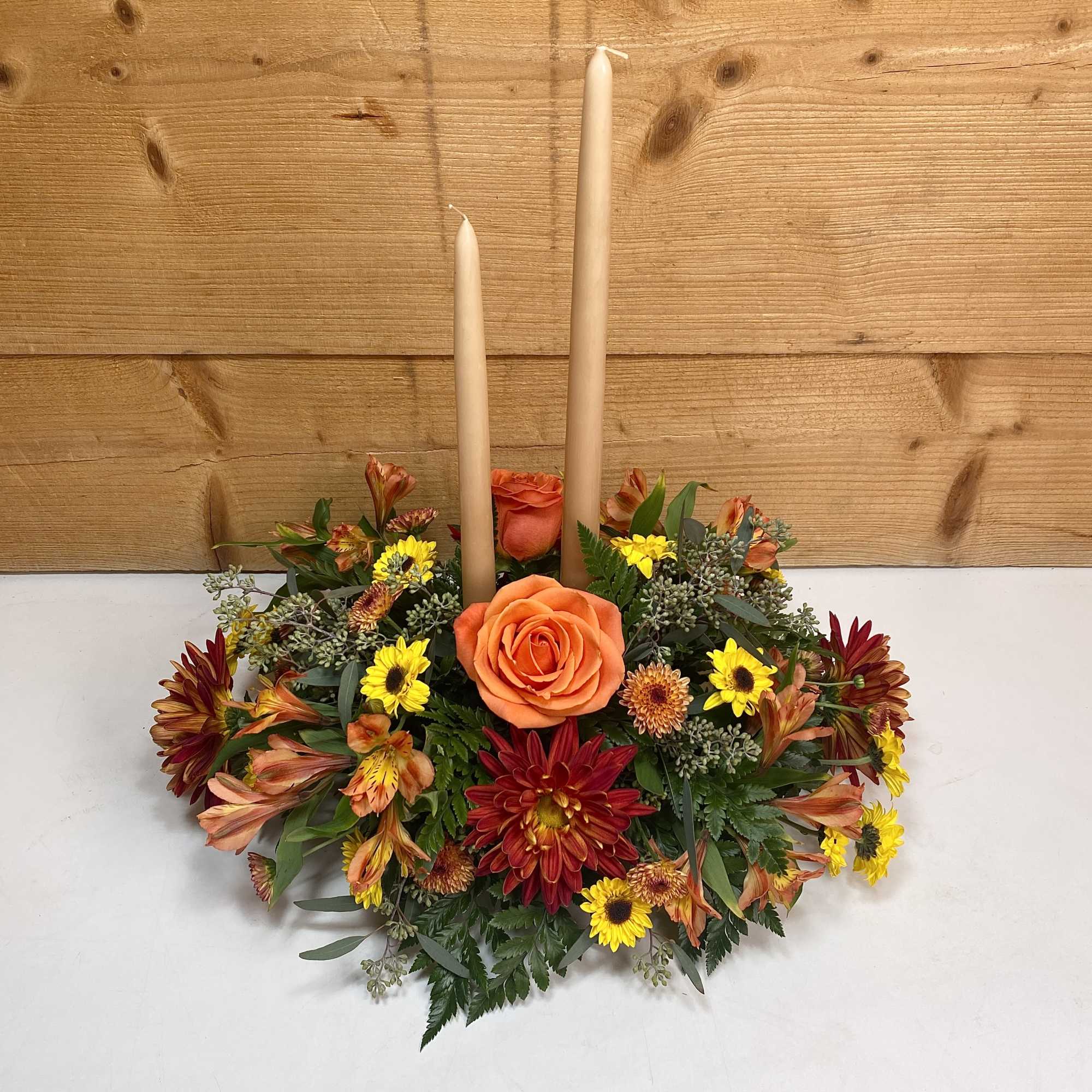 Our Fireside Feast centerpiece is a great way to bring the colors