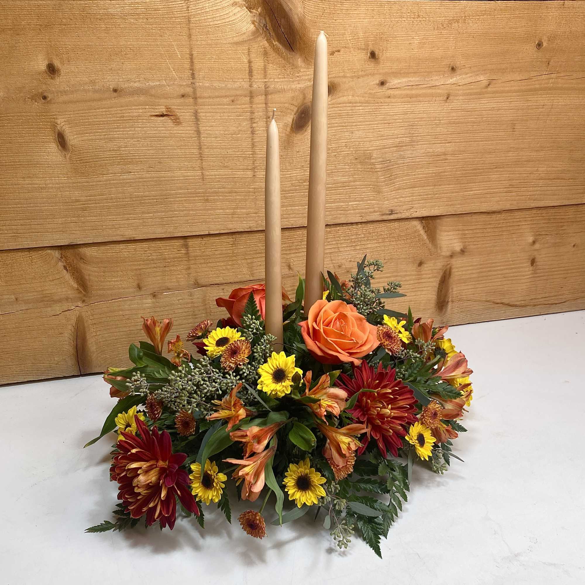 Our Fireside Feast centerpiece is a great way to bring the colors