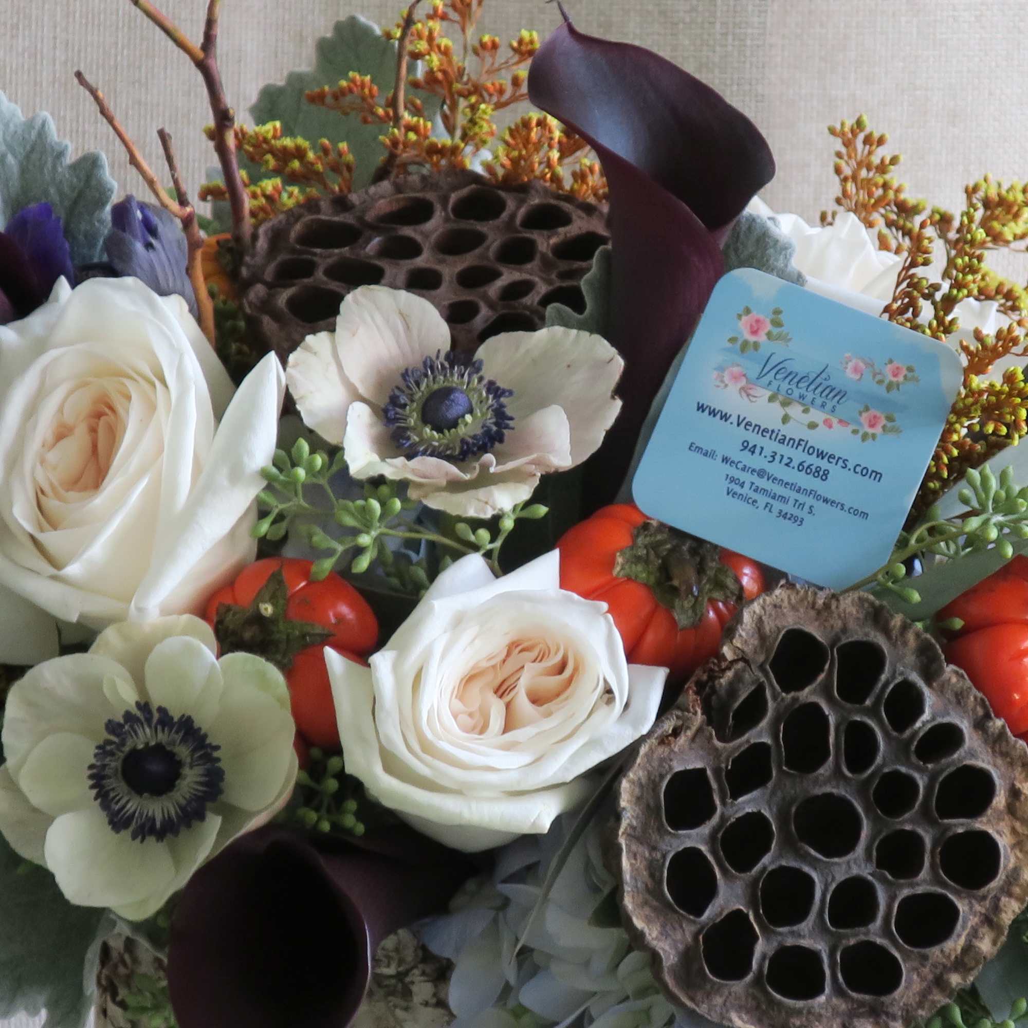 Bring in some seasonal top pick blooms with gorgeous plum calla lilies