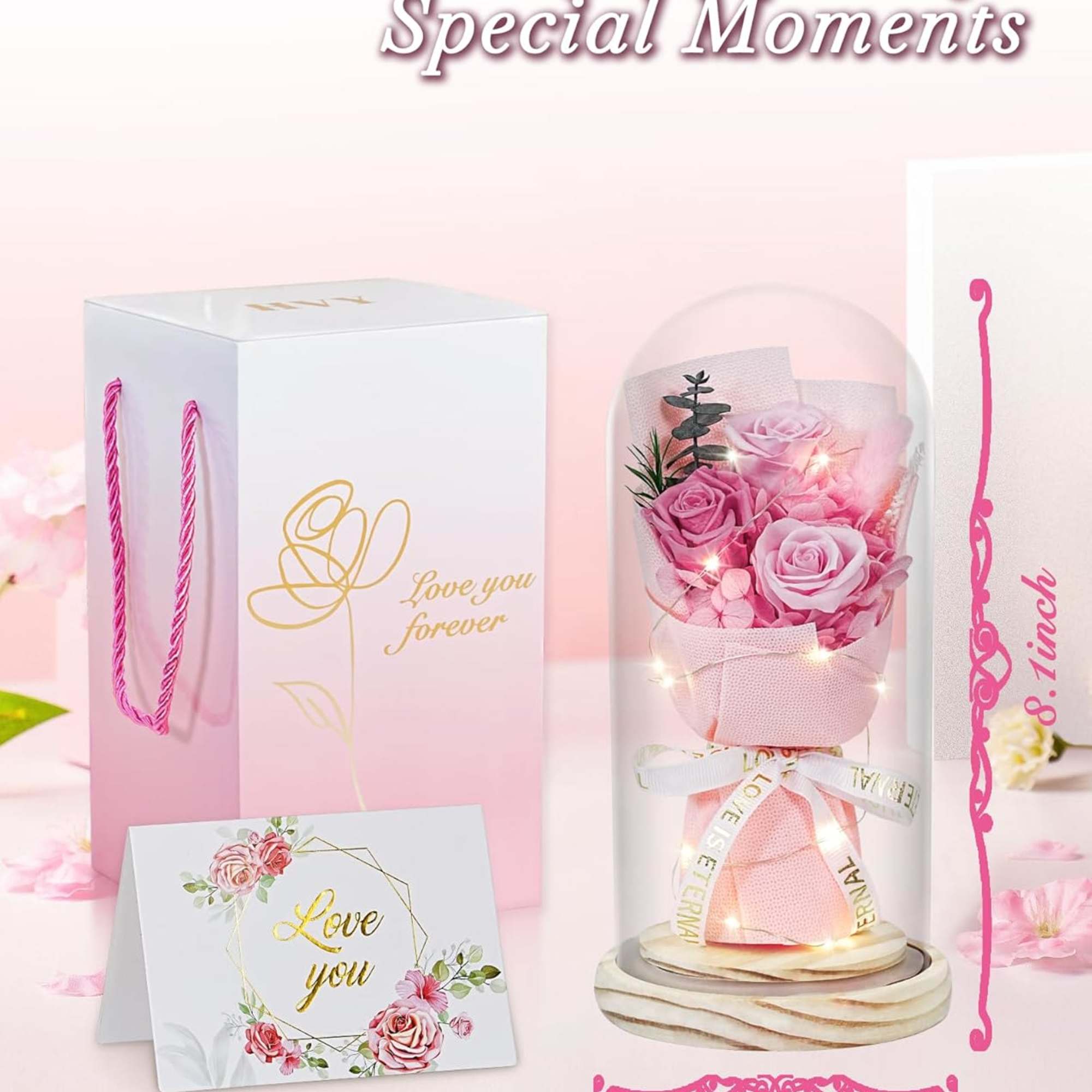 Celebrate lasting love and timeless beauty with our Forever Rose Dome&mdash;a handcrafted