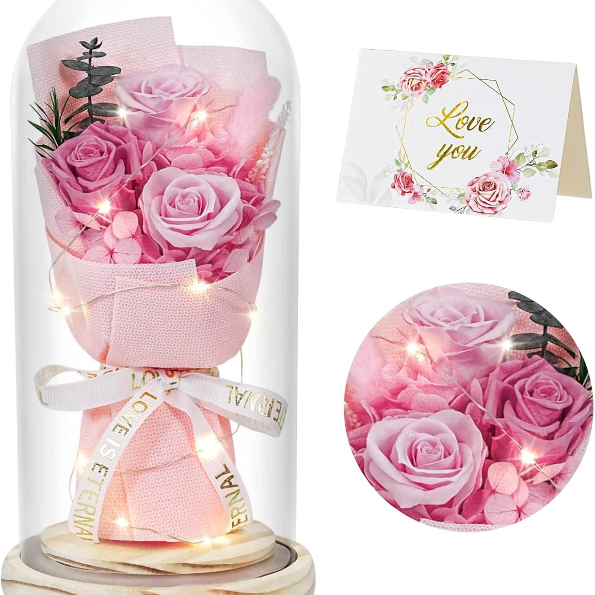 Celebrate lasting love and timeless beauty with our Forever Rose Dome&mdash;a handcrafted